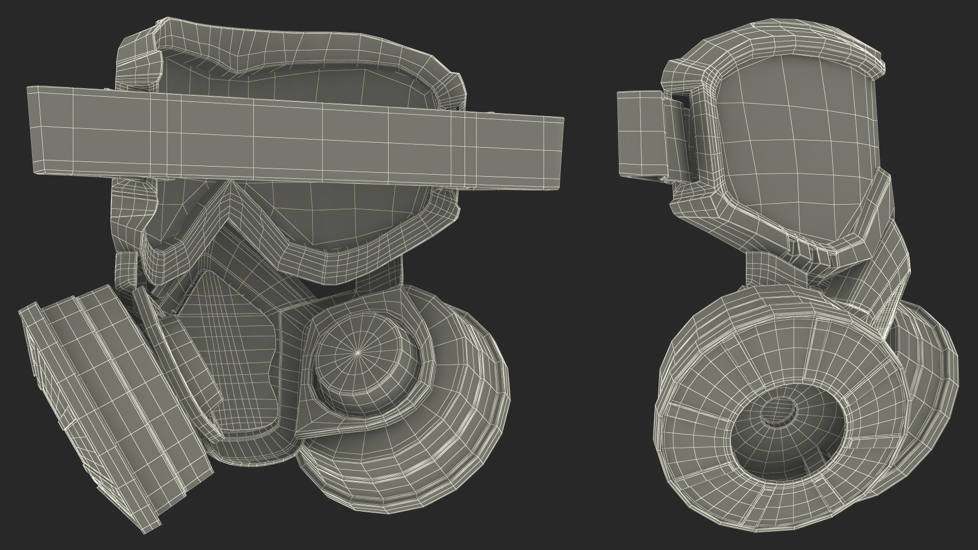 3D model Cyber Gas Mask Neon Green