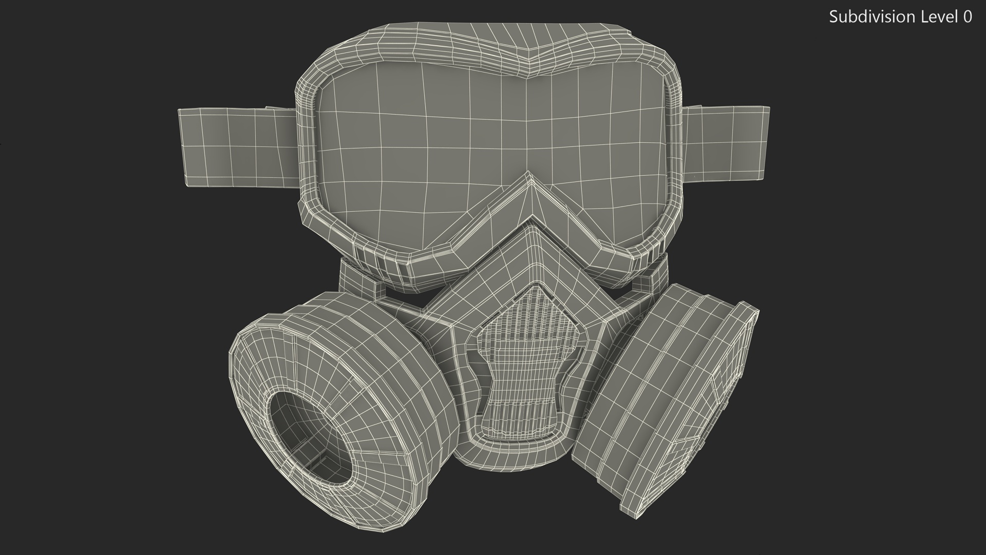 3D model Cyber Gas Mask Neon Green