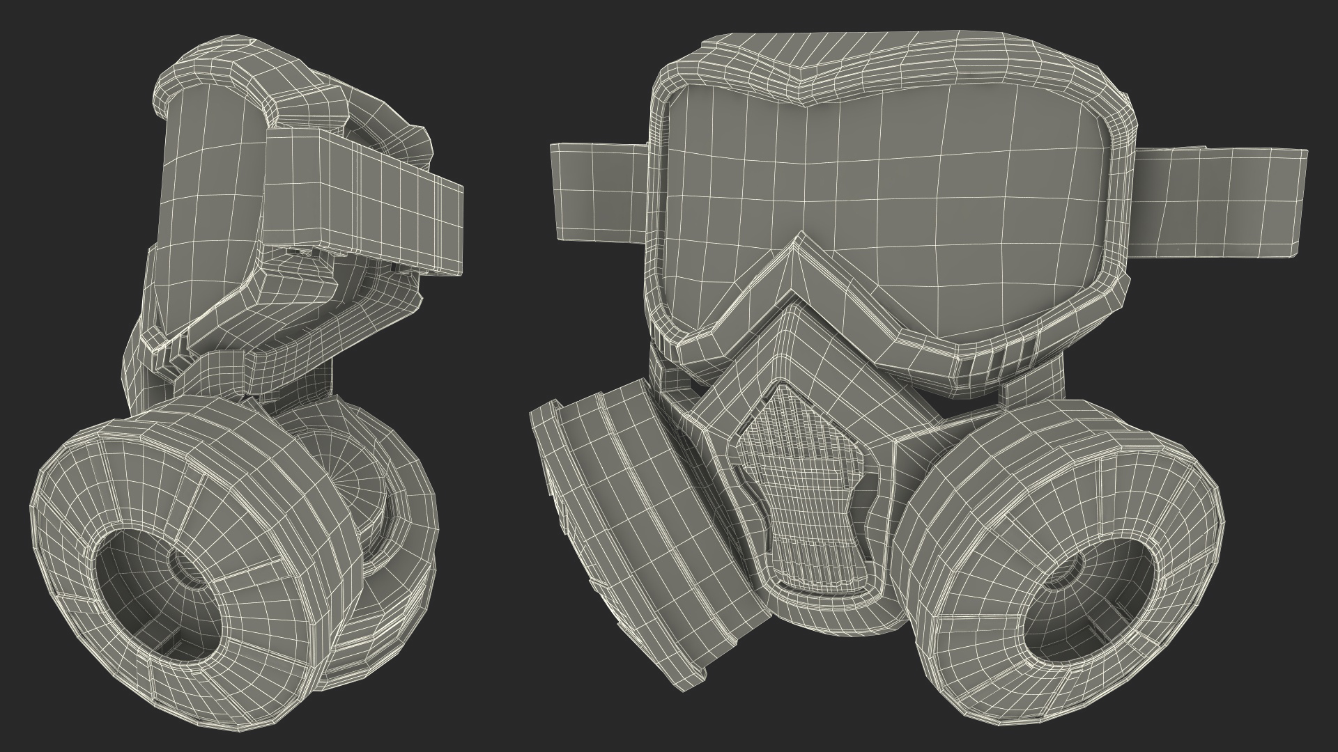 3D model Cyber Gas Mask Neon Green