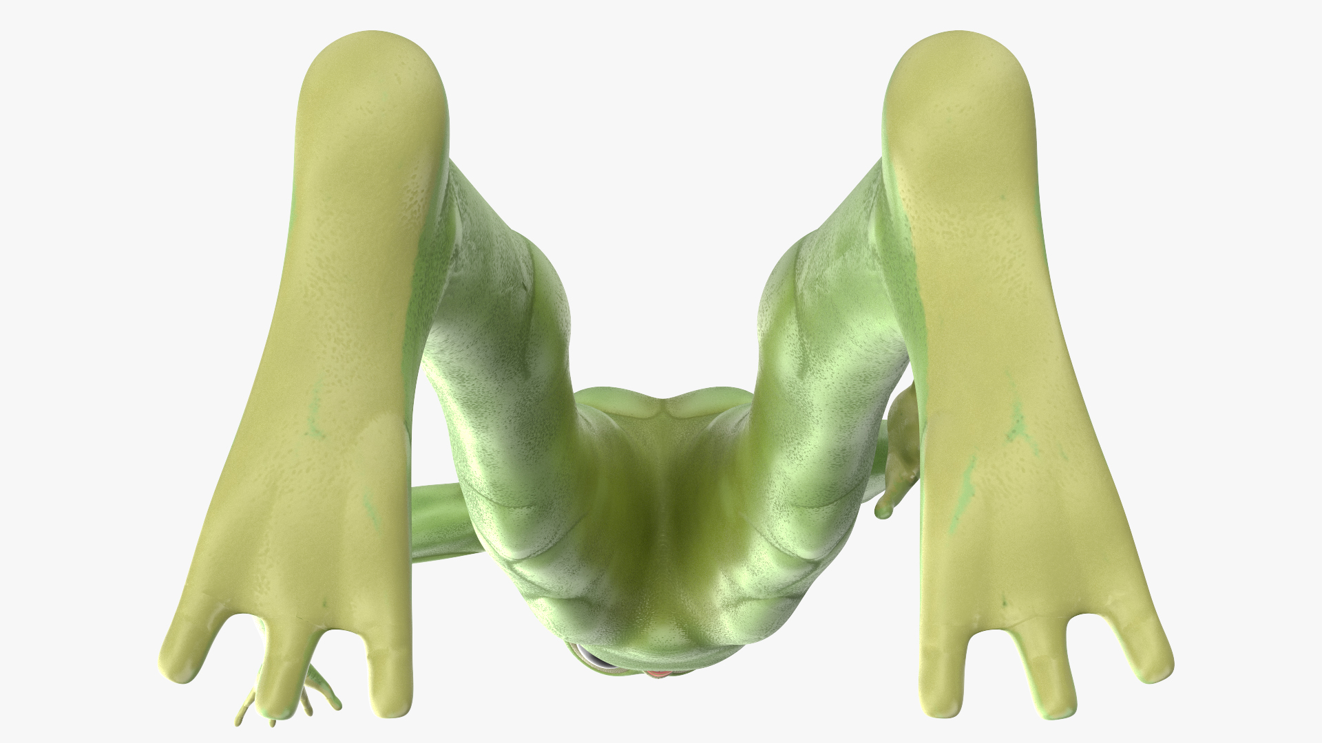 3D Cartoon Alien Greetings Pose model