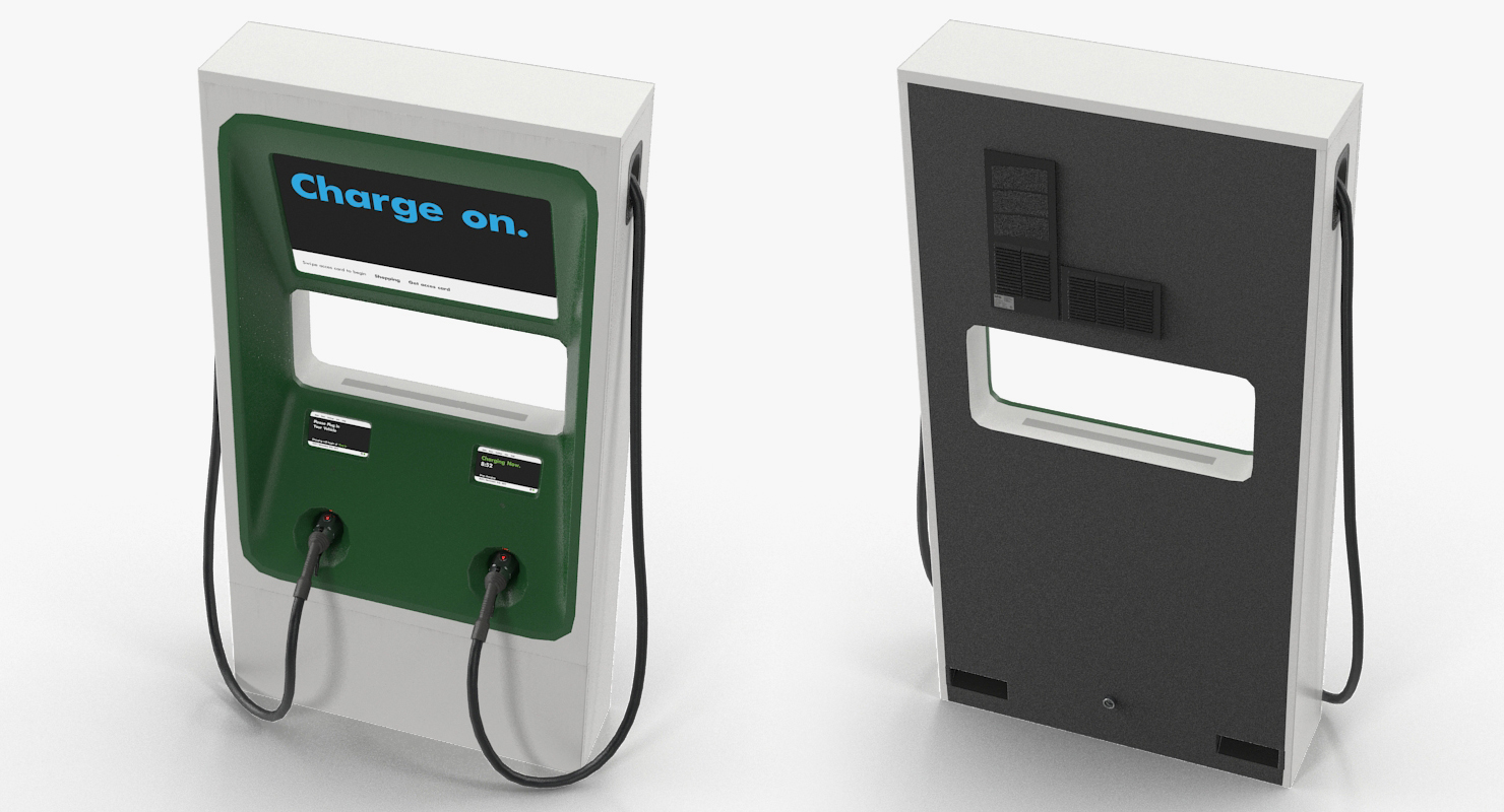 Electric Fast Vehicle Charger Generic 3D