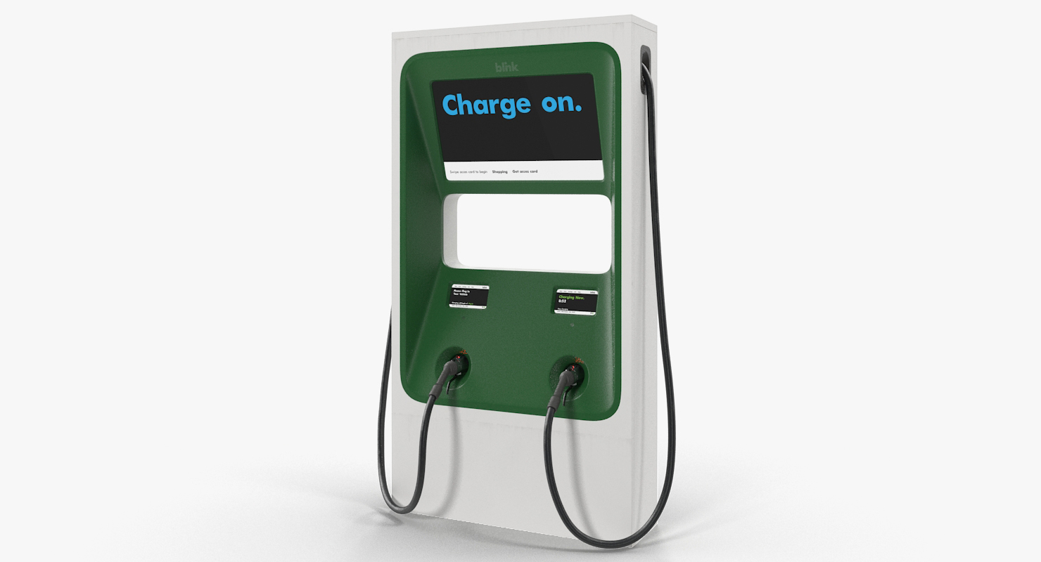 Electric Fast Vehicle Charger Generic 3D