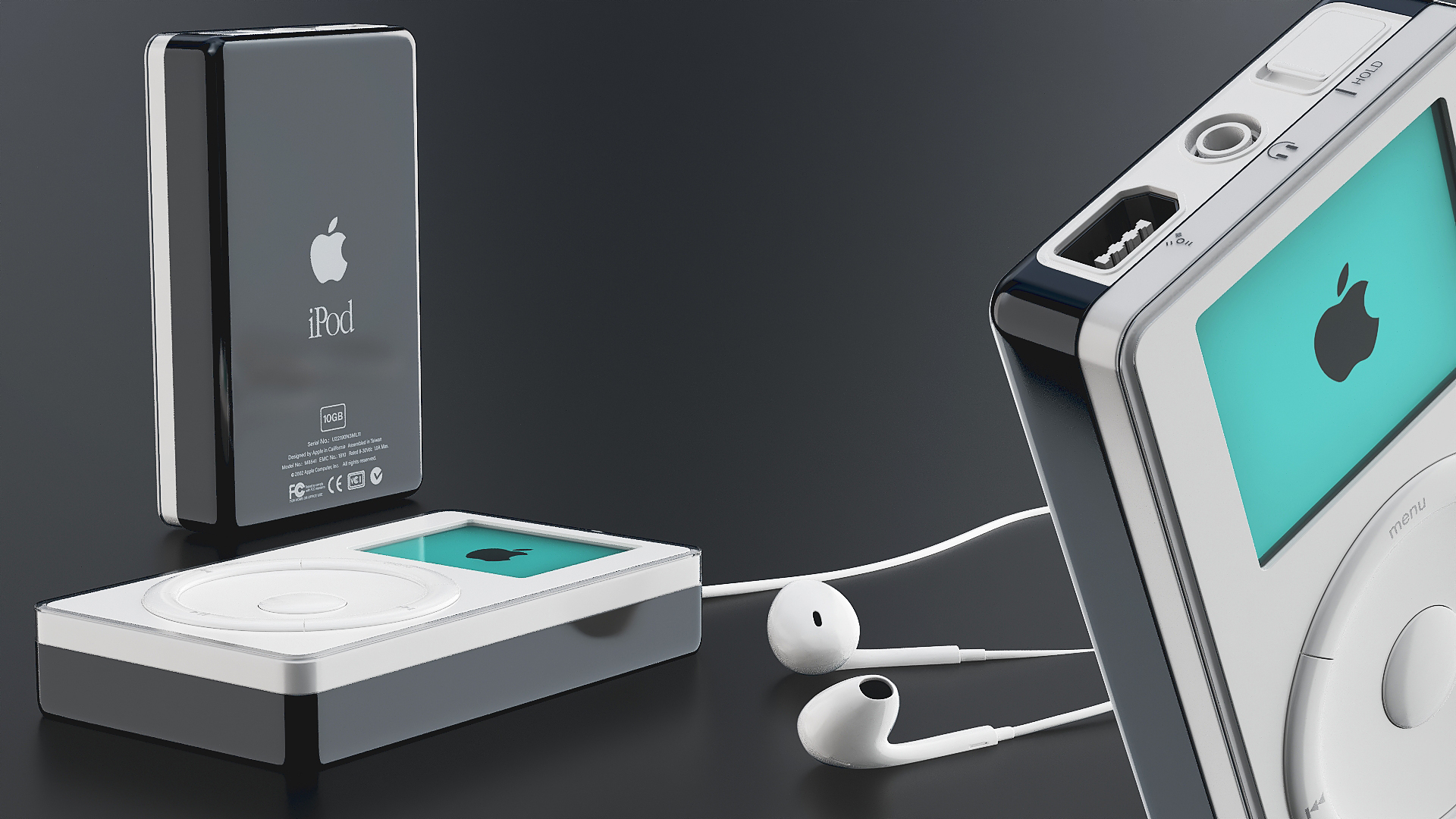 Apple iPod Classic 1st Gen with Headphones - view 3