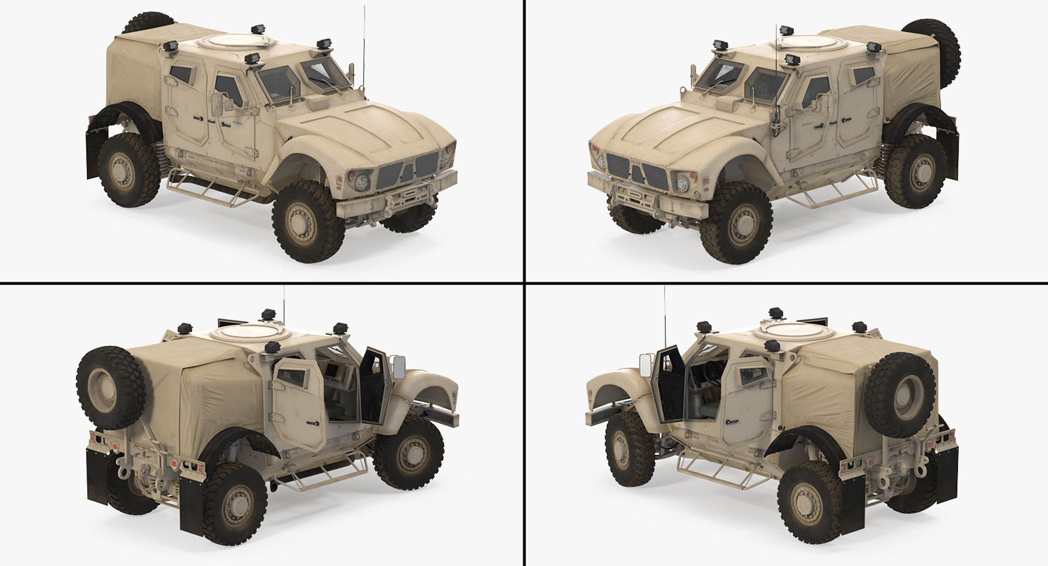 Oshkosh M ATV Protected Military Vehicle Rigged 3D