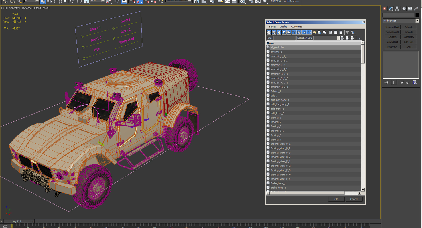 Oshkosh M ATV Protected Military Vehicle Rigged 3D
