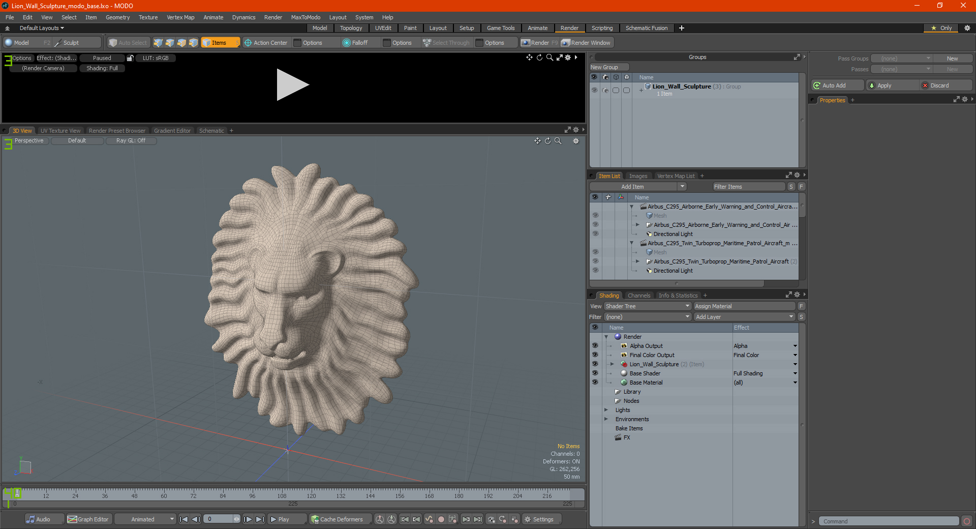 Lion Wall Sculpture 3D model