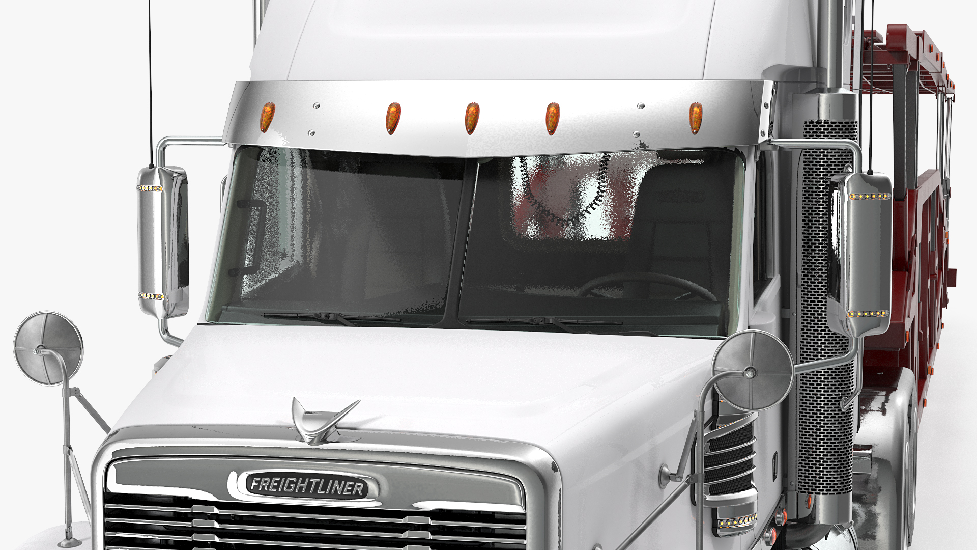 3D Freightliner 122SD with Hauler Trailer model