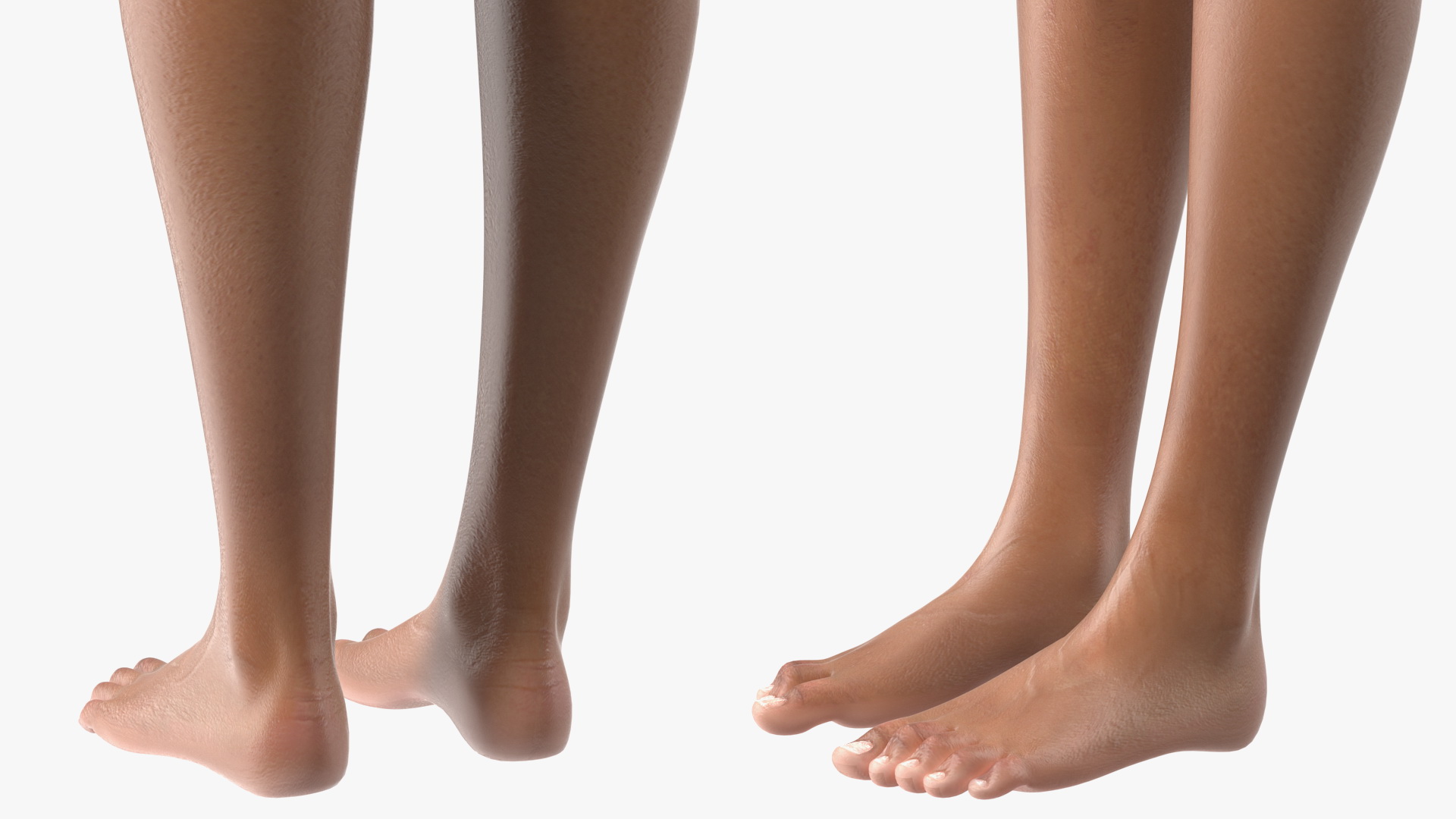 Nude Light Skin Black Woman Rigged 3D model