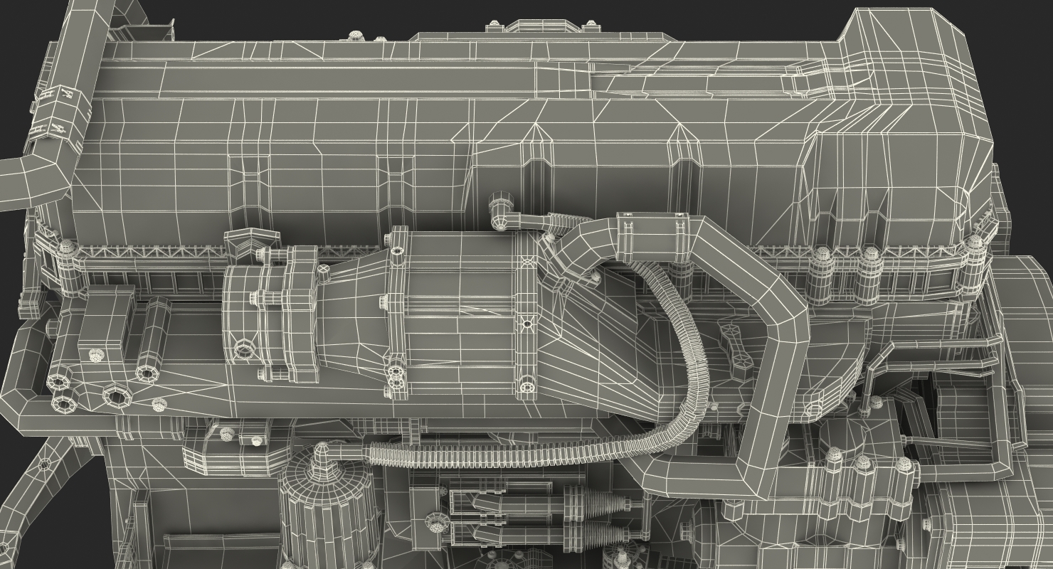 3D Turbo Diesel Truck Engine Generic model