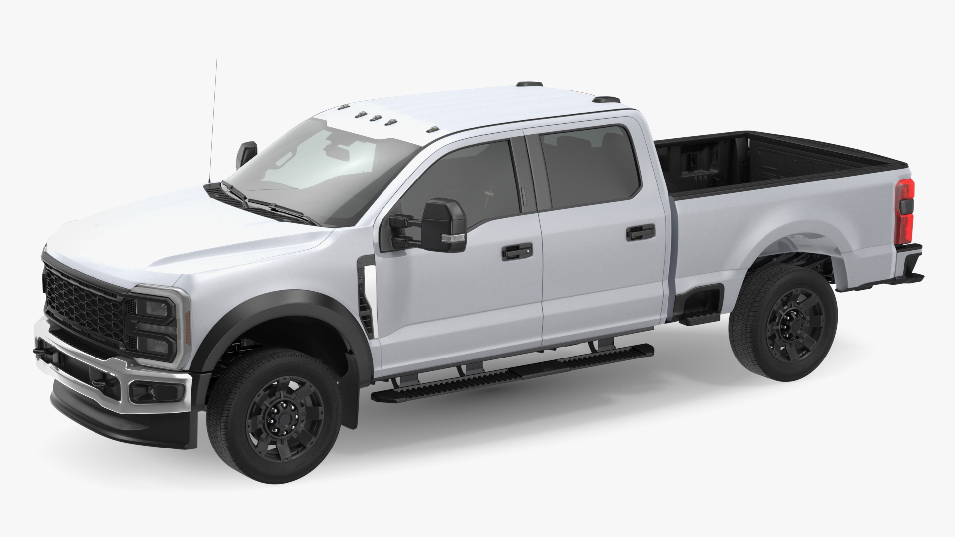 White Heavy Duty Pickup Truck 3D model