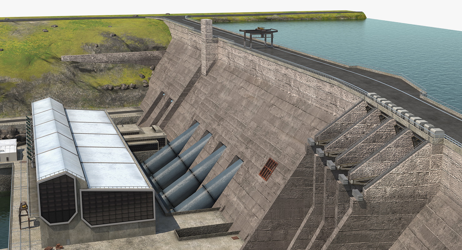 Hydroelectric Dam 3D