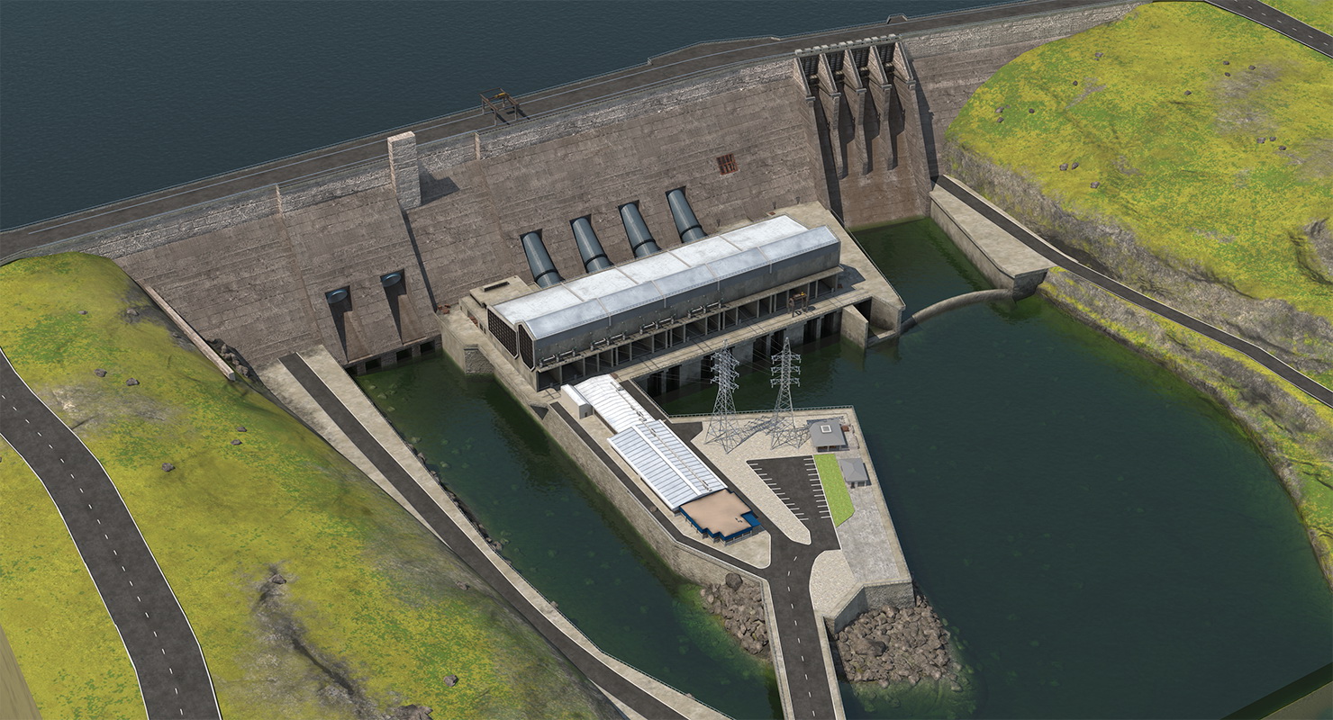 Hydroelectric Dam 3D