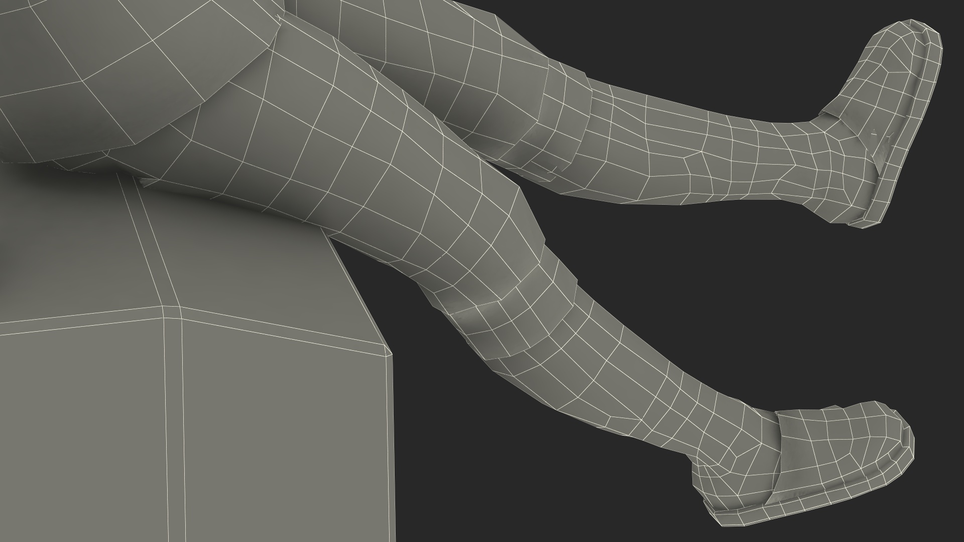 3D model Smiling Black Girl Child Pajamas Sitting