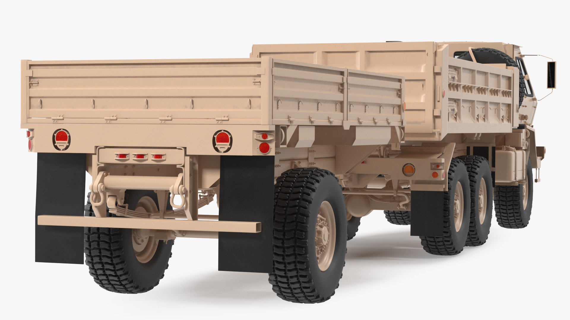 3D Oshkosh FMTV Dump Truck with Cargo Trailer M1082 Sand model