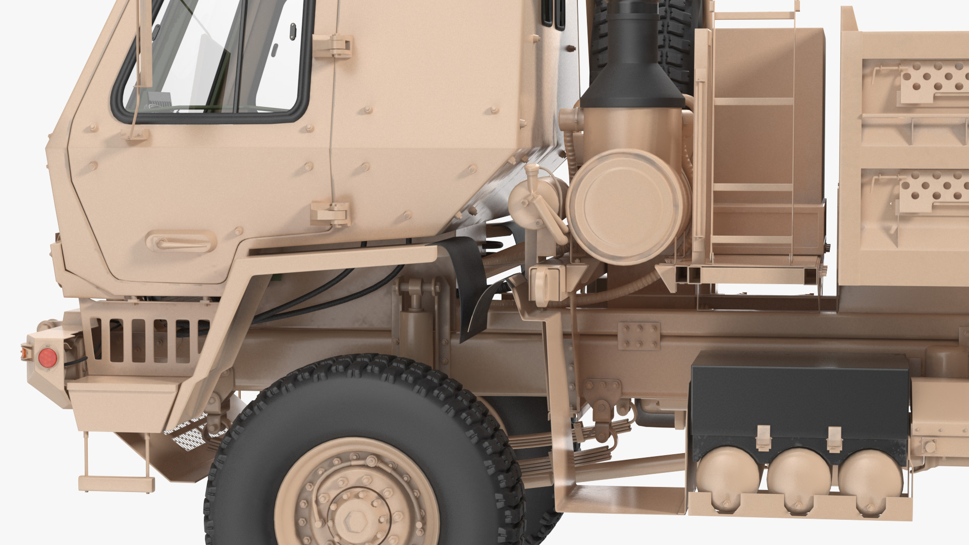 3D Oshkosh FMTV Dump Truck with Cargo Trailer M1082 Sand model