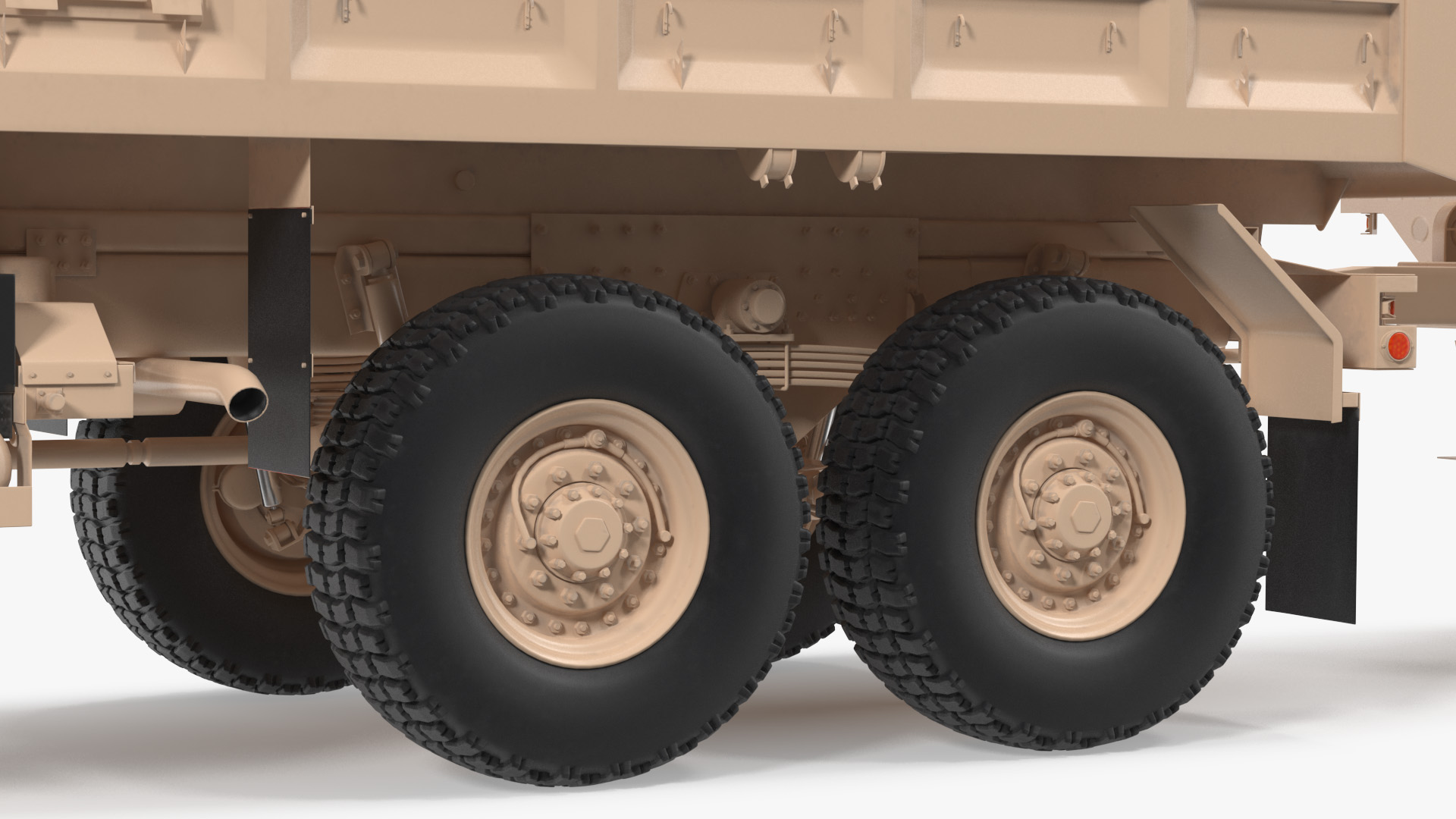 3D Oshkosh FMTV Dump Truck with Cargo Trailer M1082 Sand model