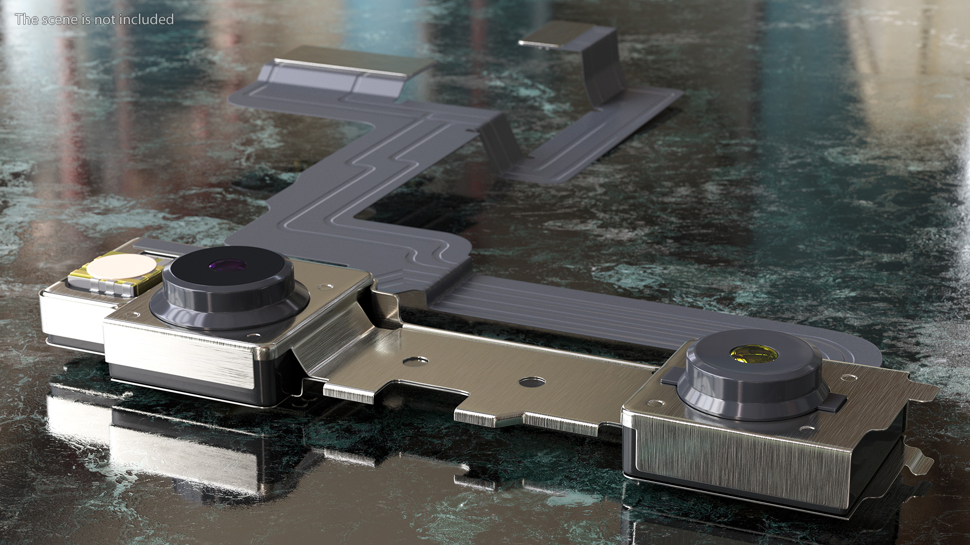 Smartphone Double Front Camera Module 3D
