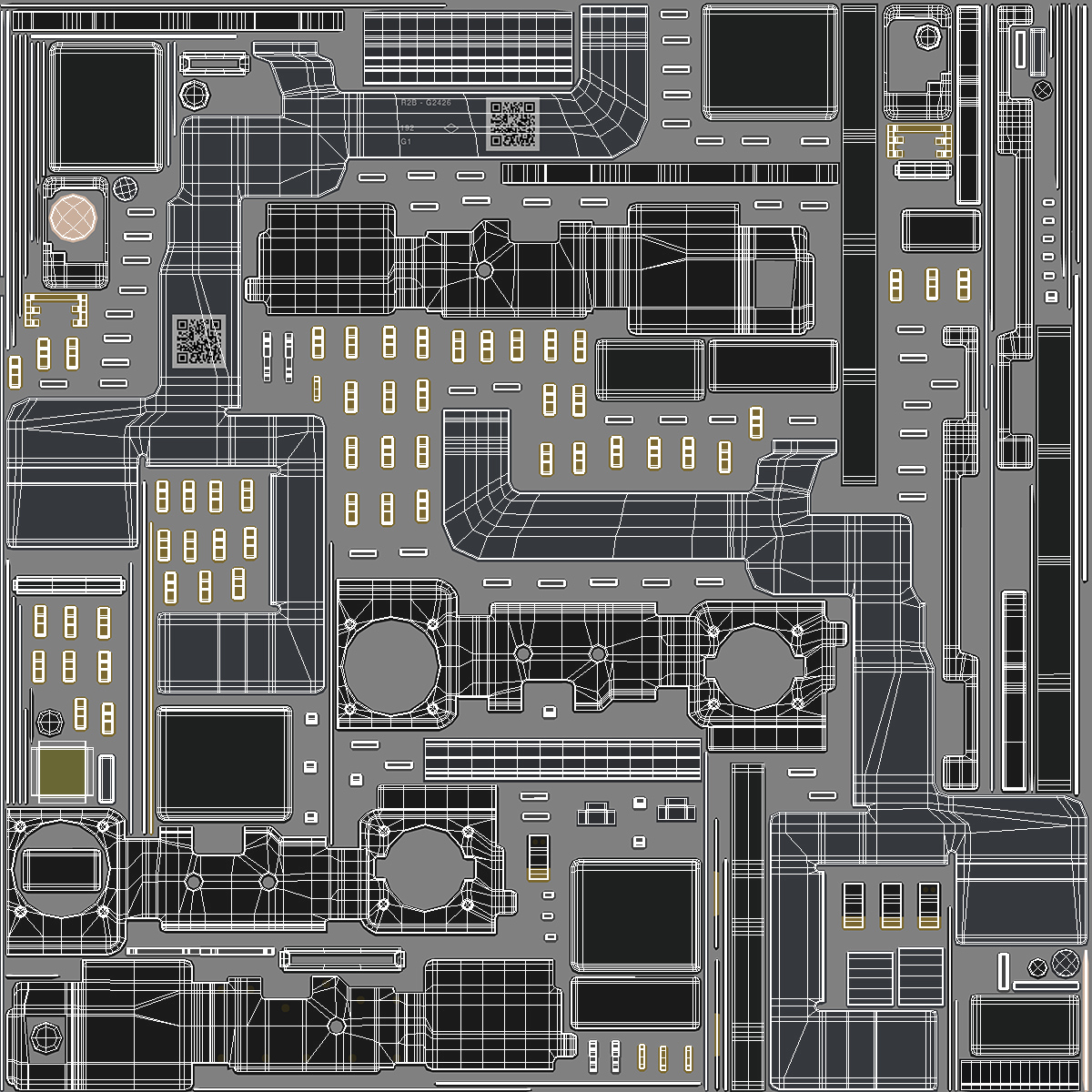 Smartphone Double Front Camera Module 3D