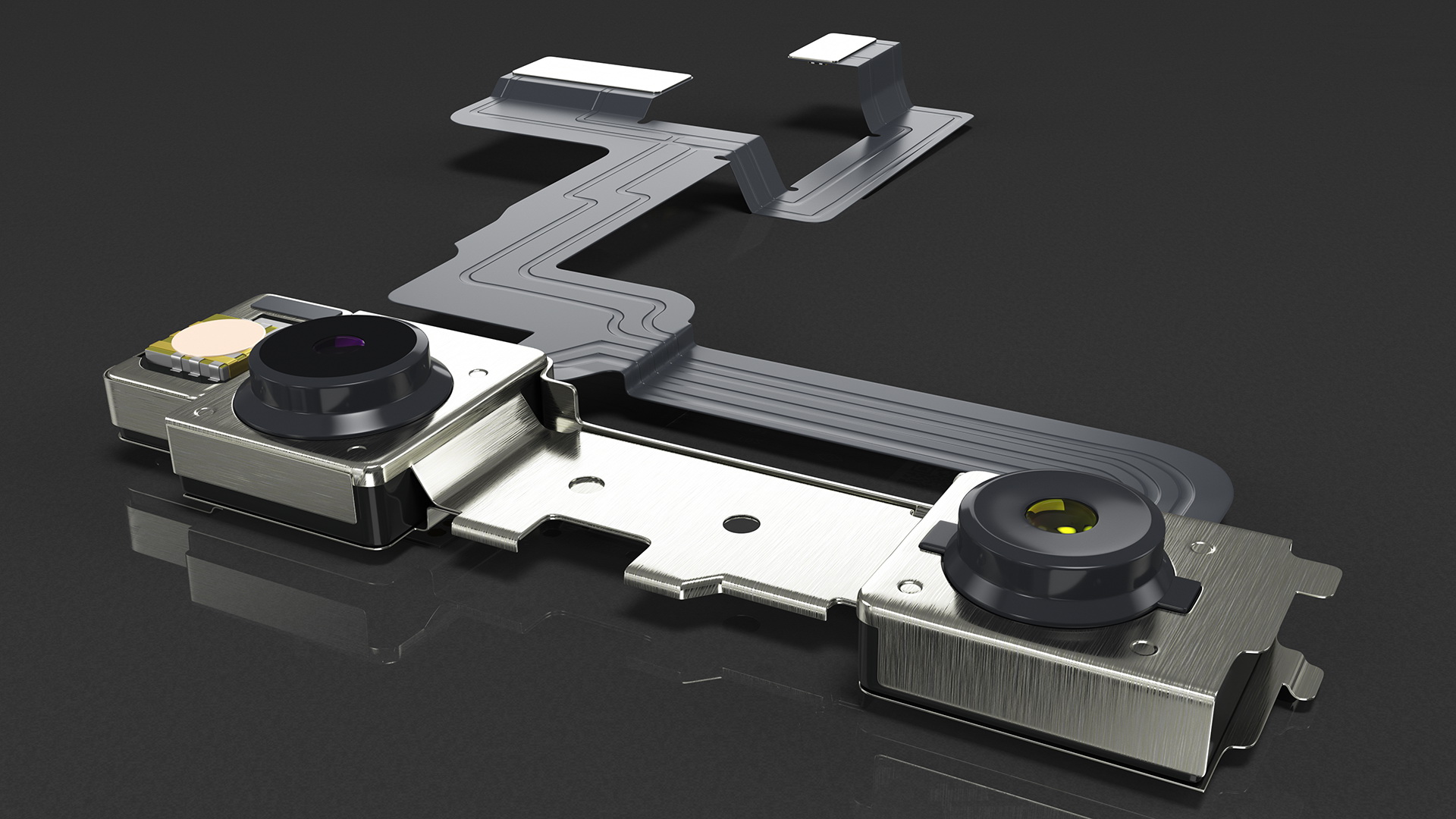 Smartphone Double Front Camera Module 3D