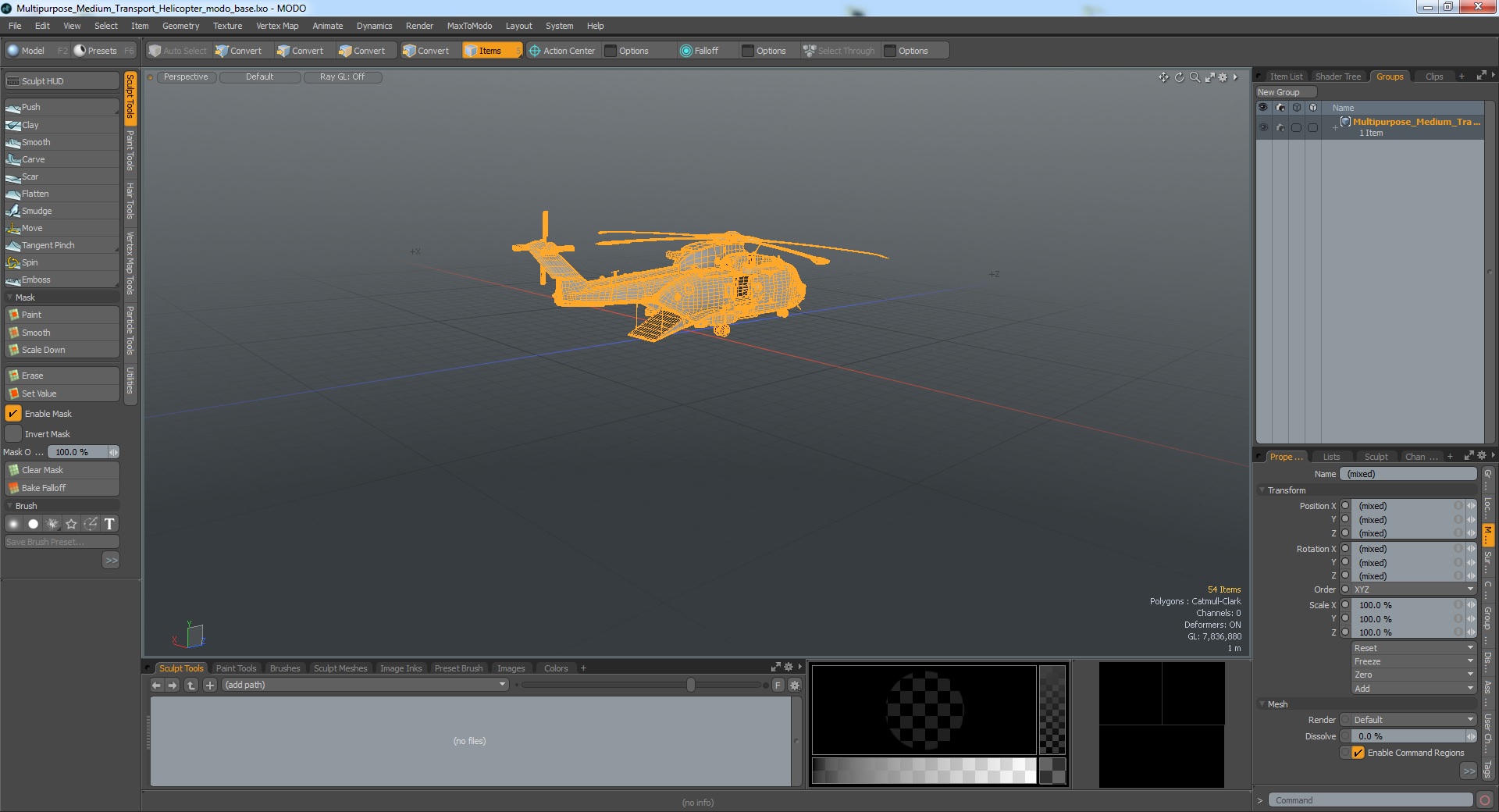 3D model Multipurpose Medium Transport Helicopter
