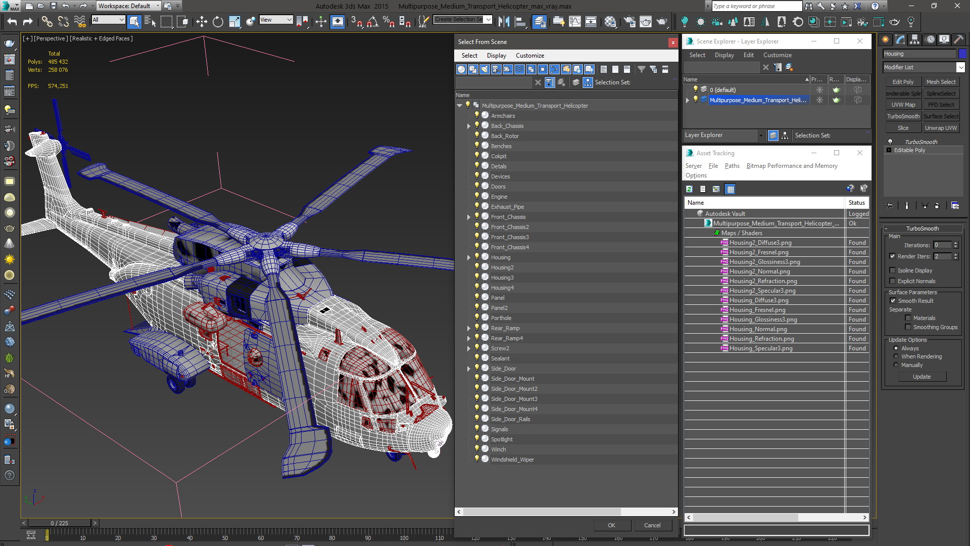 3D model Multipurpose Medium Transport Helicopter