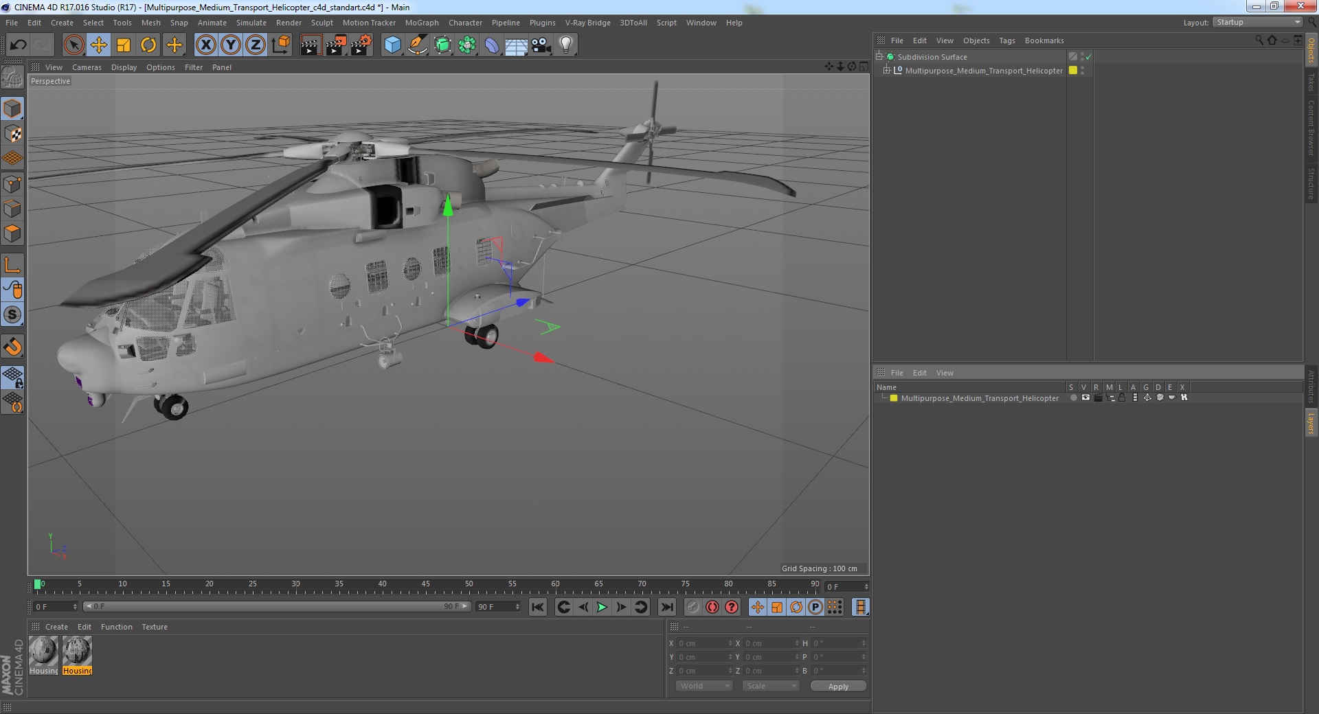 3D model Multipurpose Medium Transport Helicopter