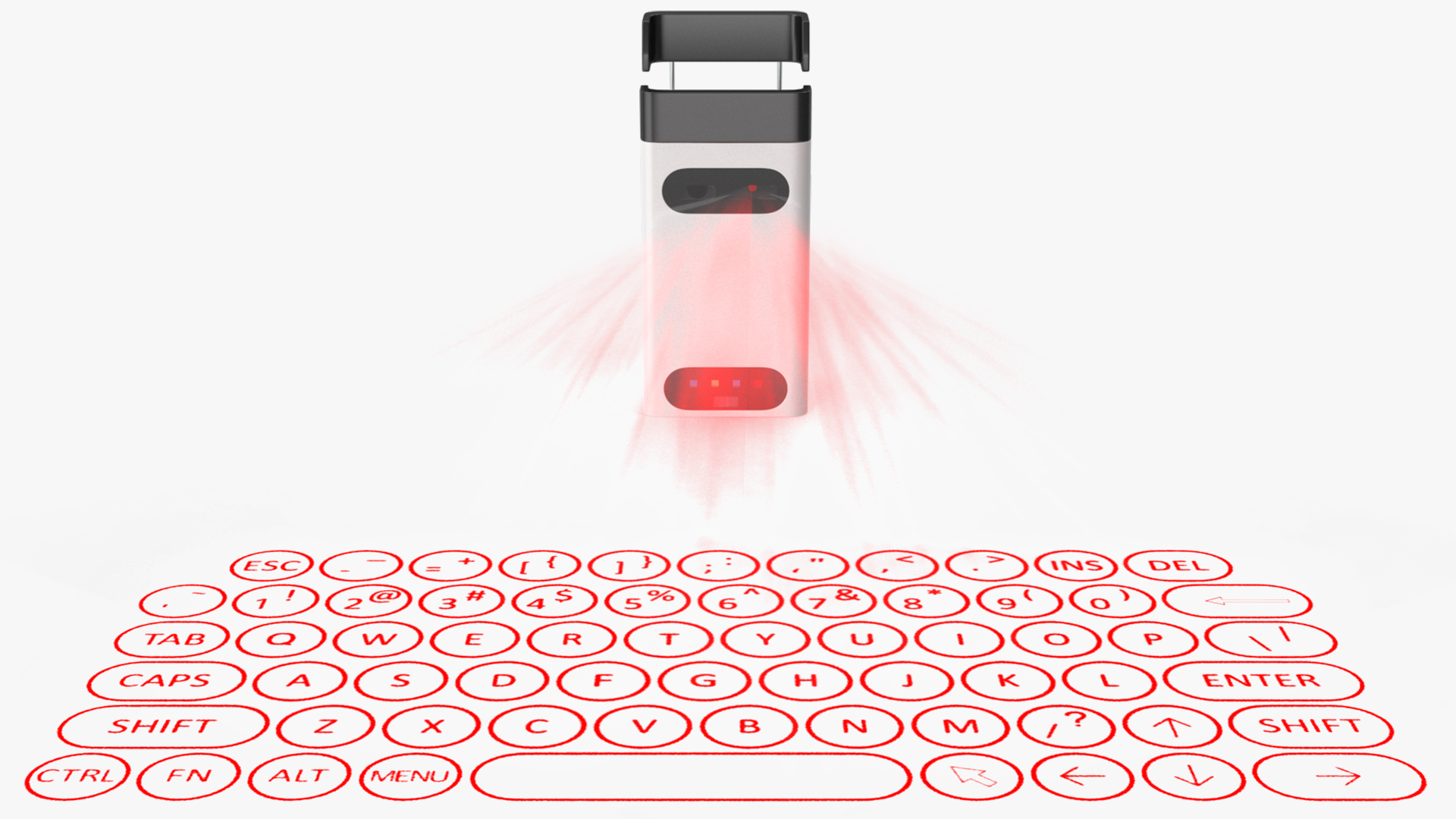 Wireless Laser Projection Virtual Keyboard 3D