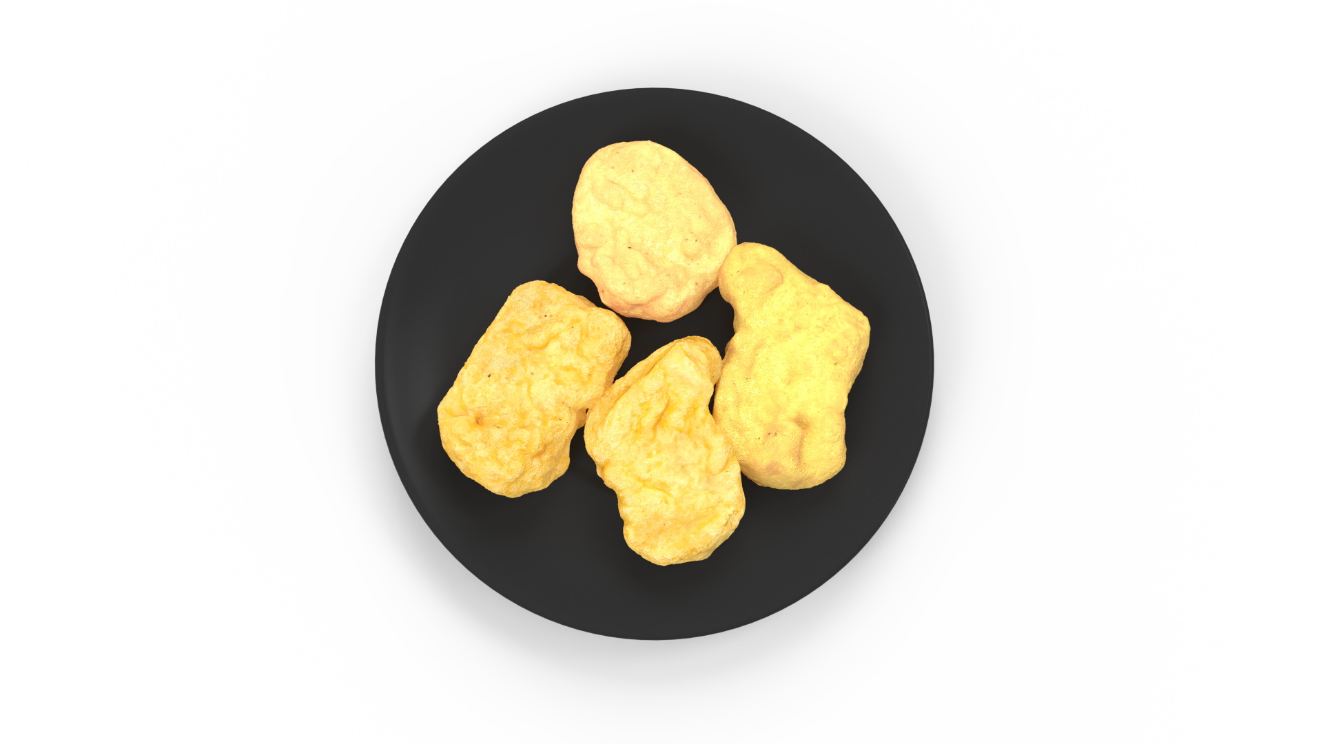 Nuggets on Black Plate 3D