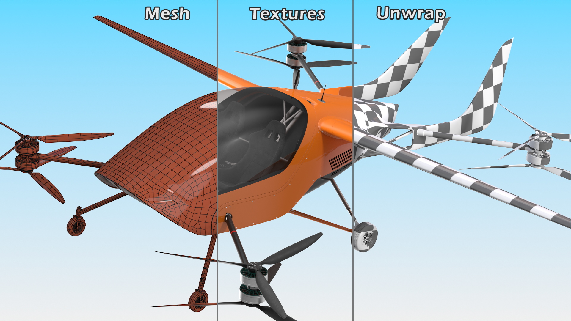 3D Electric Personal Air Mobility Vehicle model