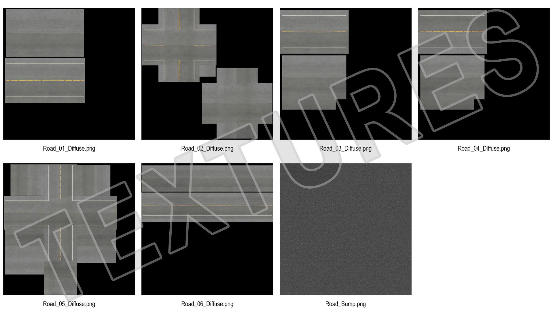 3D model Road Parts Pack