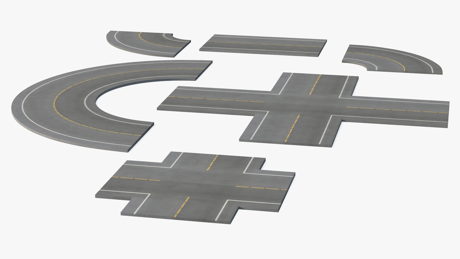3D model Road Parts Pack