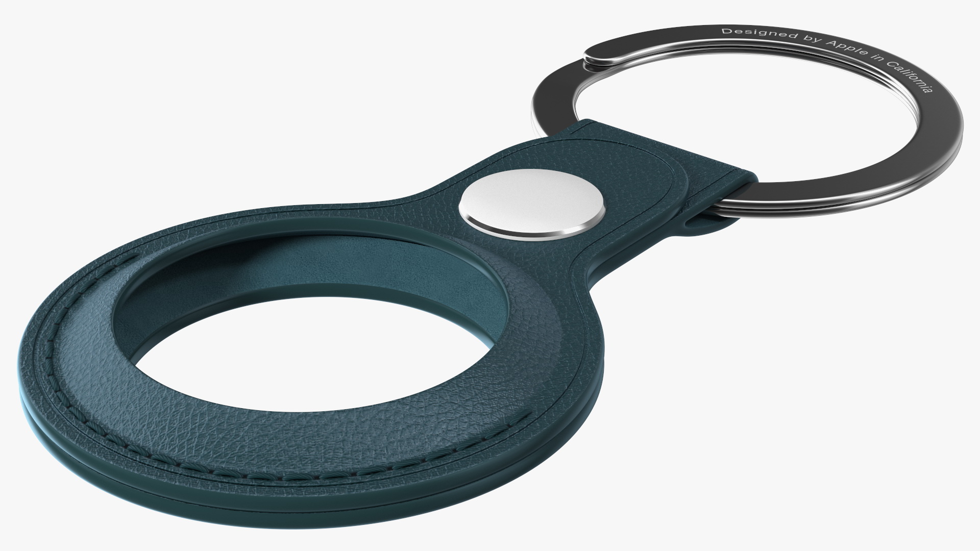 3D AirTag Leather Key Ring Blue model