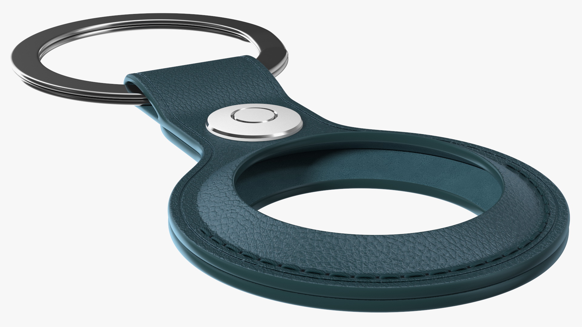 3D AirTag Leather Key Ring Blue model