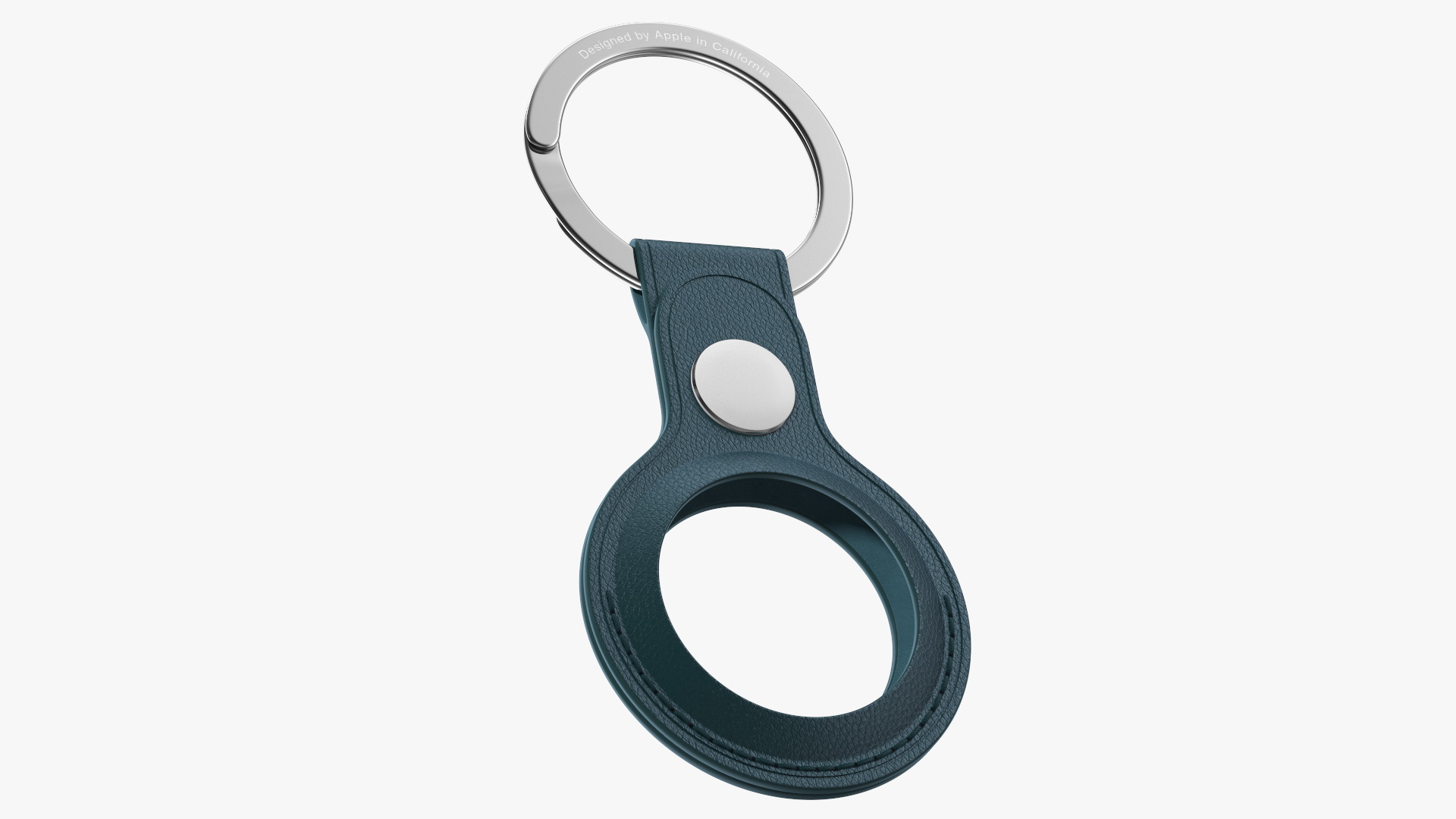 3D AirTag Leather Key Ring Blue model