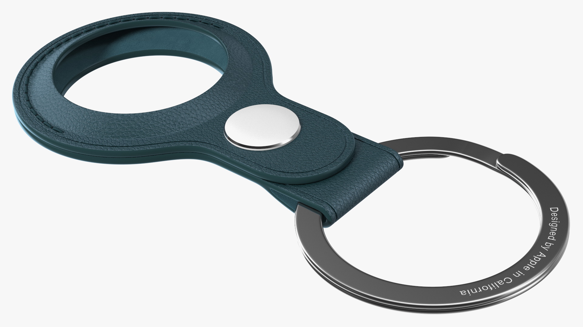 3D AirTag Leather Key Ring Blue model