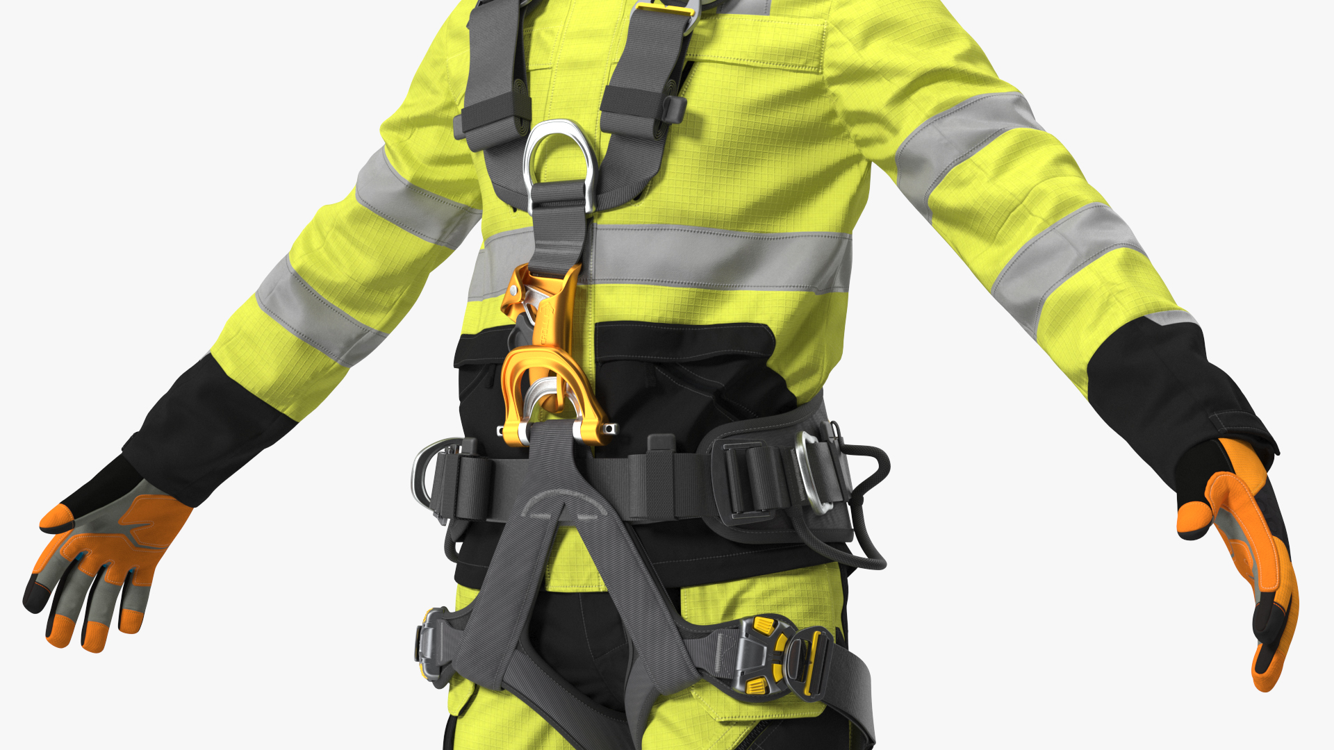 3D High Altitude Worker Rigged for Maya