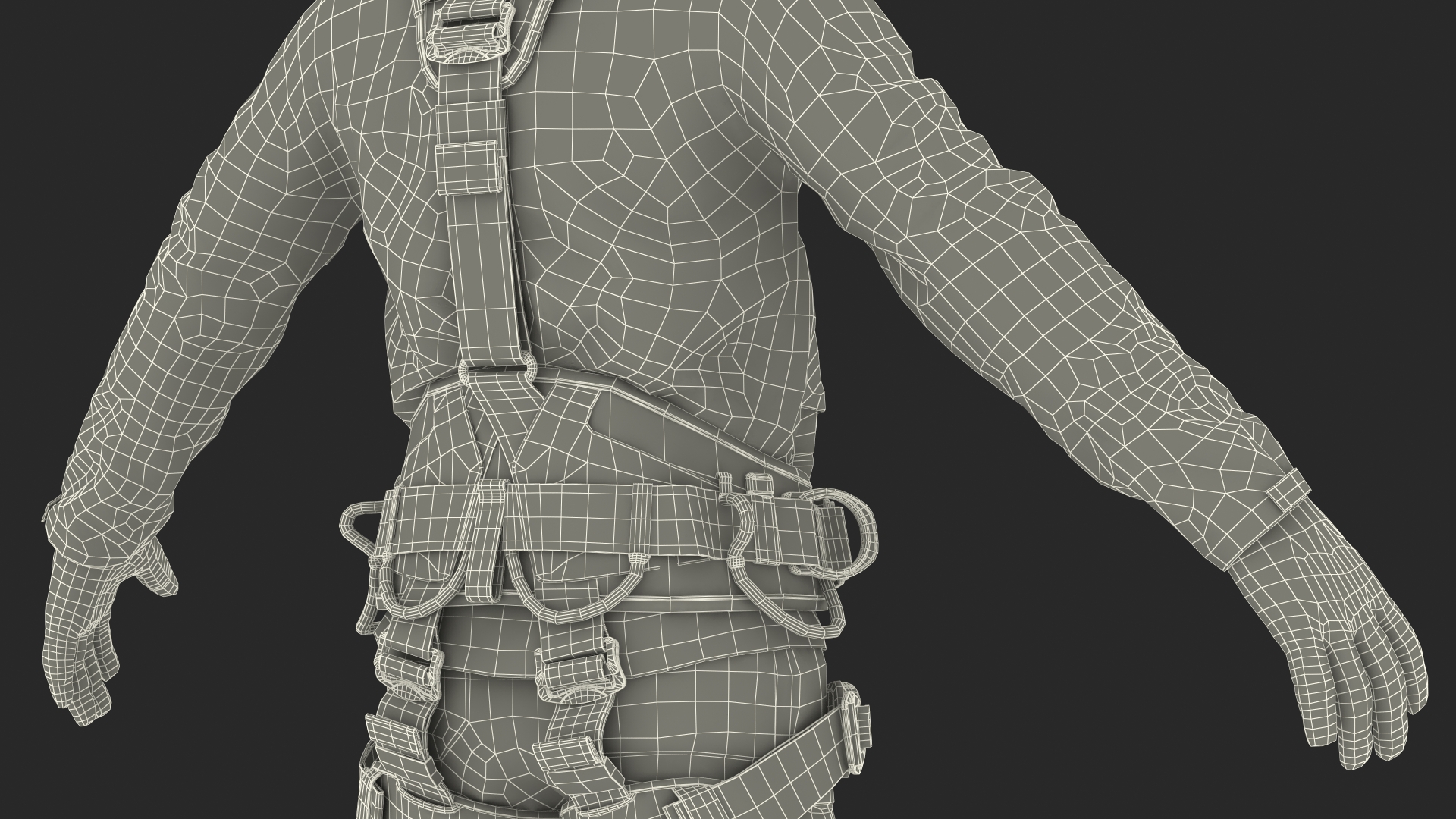 3D High Altitude Worker Rigged for Maya