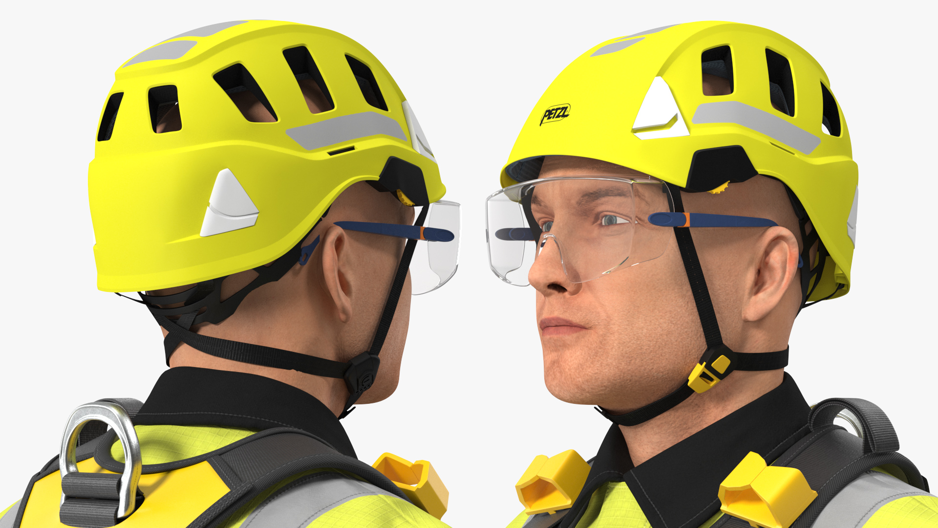 3D High Altitude Worker Rigged for Maya