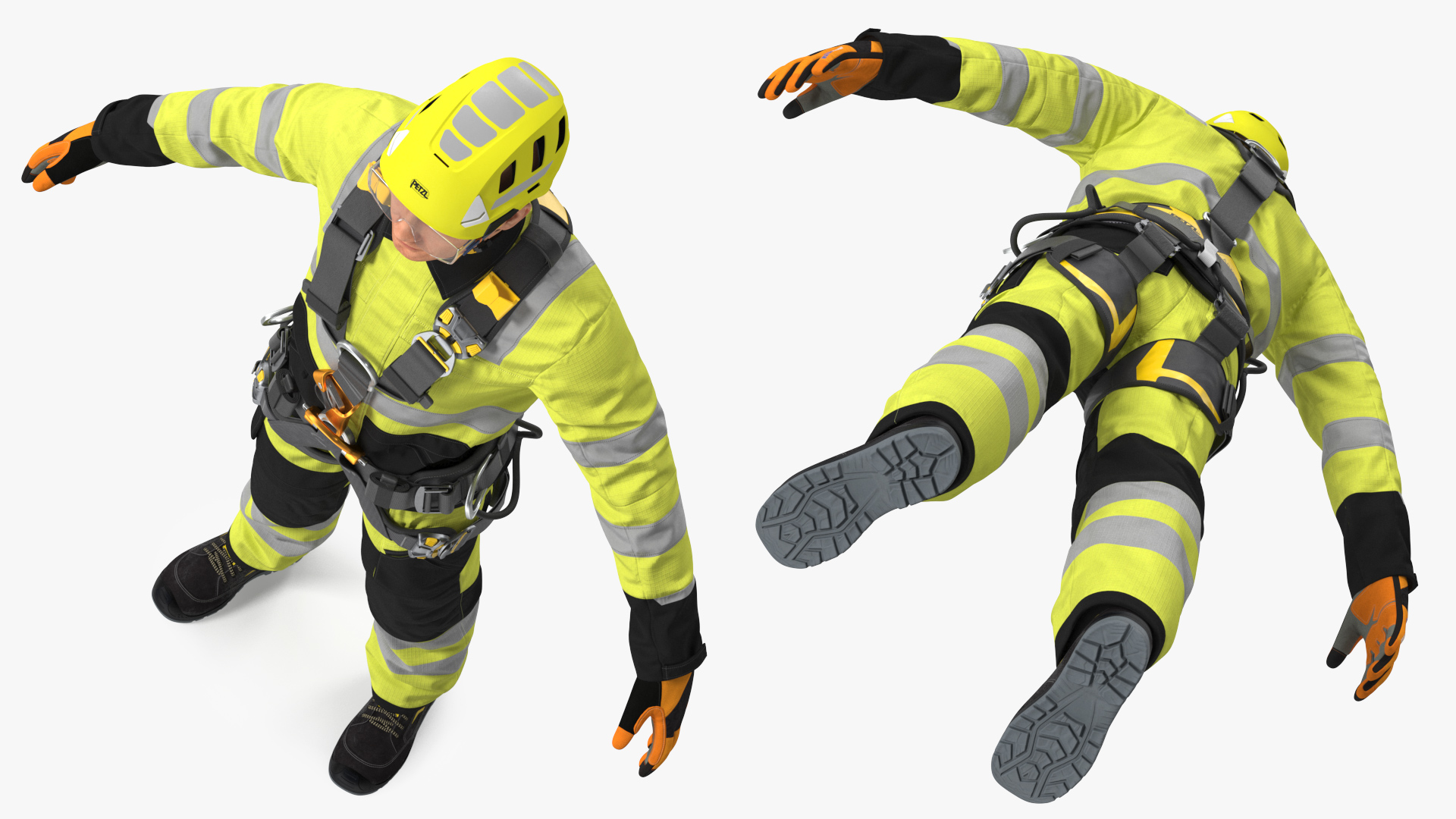 3D High Altitude Worker Rigged for Maya