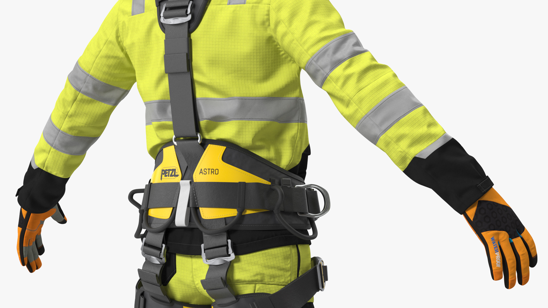 3D High Altitude Worker Rigged for Maya