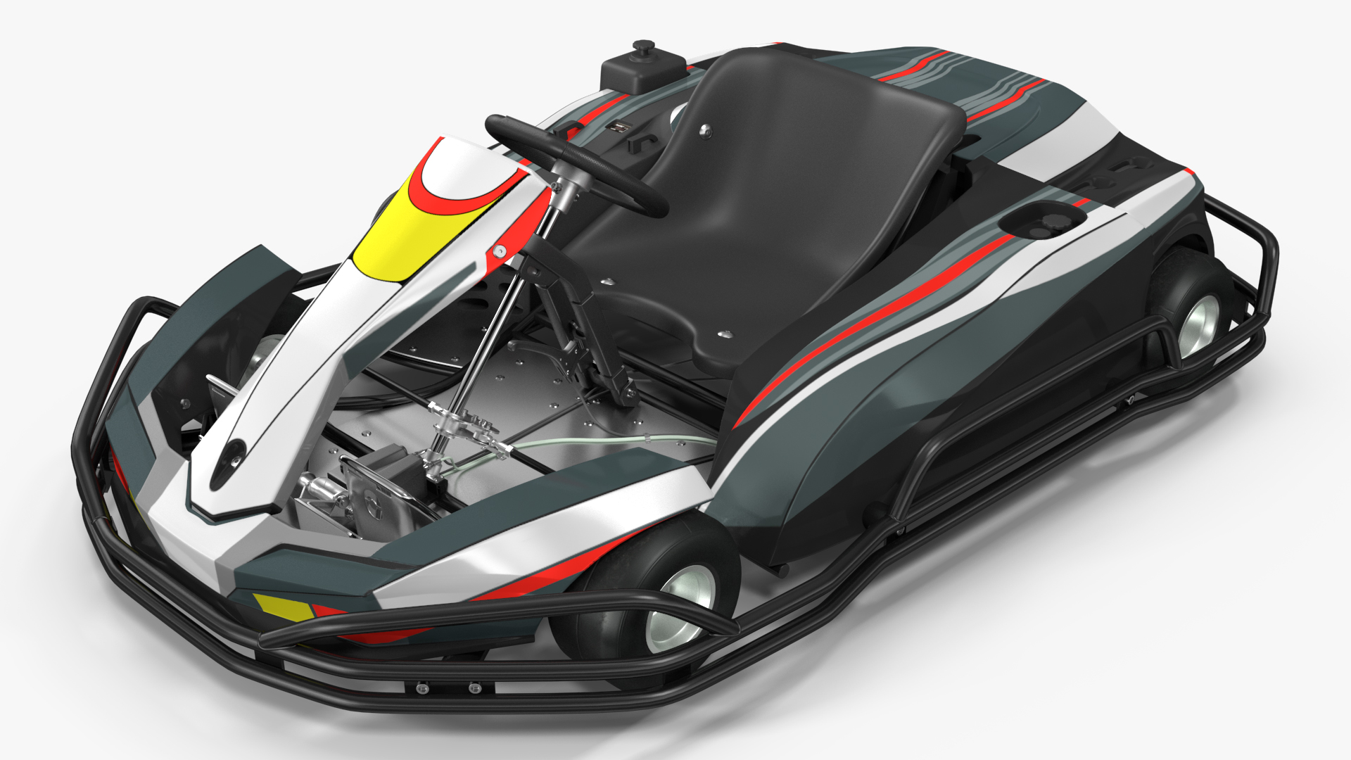 3D Petrol Powered Kart Rigged