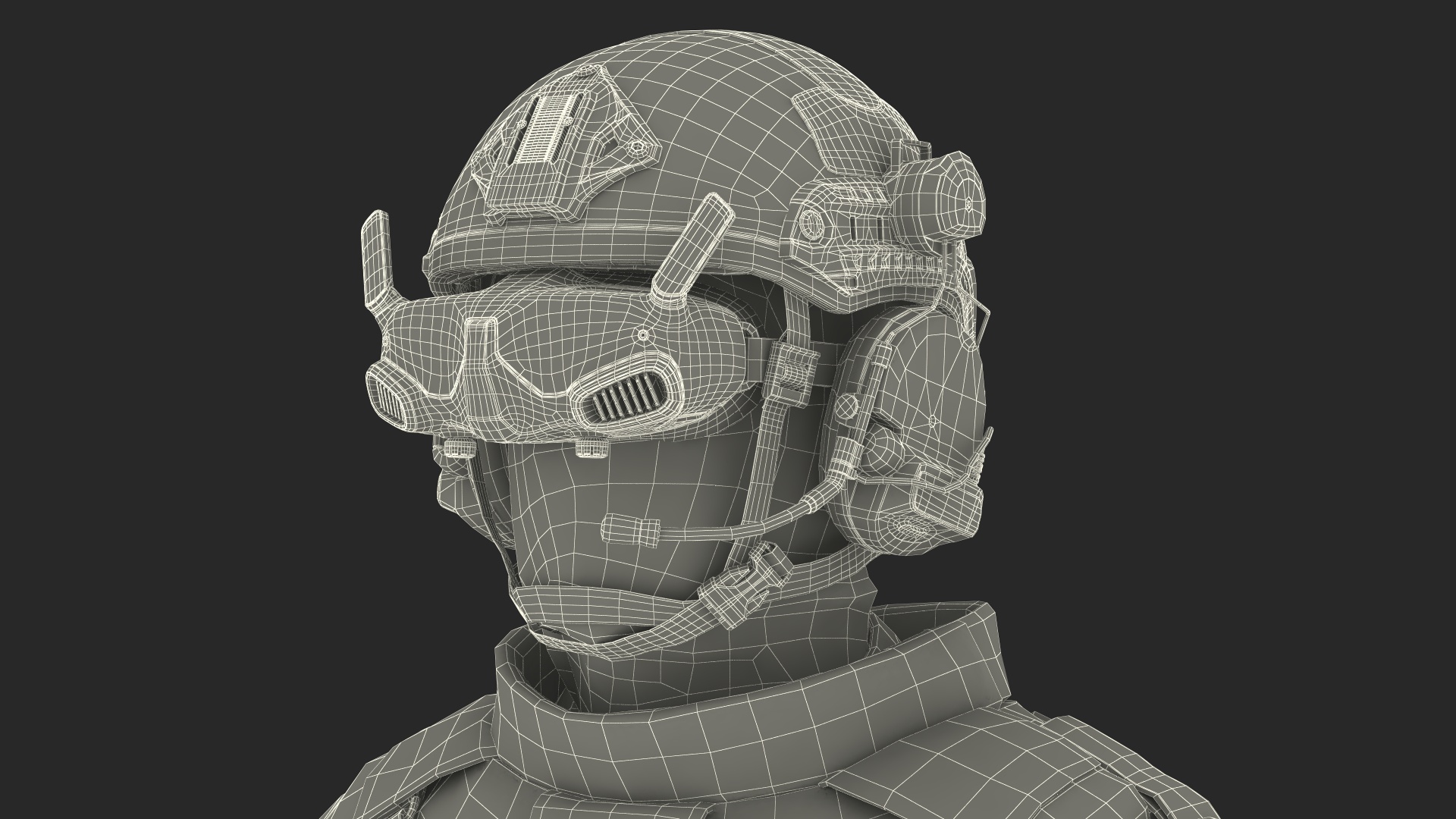 3D FPV Drone Military Operator in Digital Camouflage Fur model