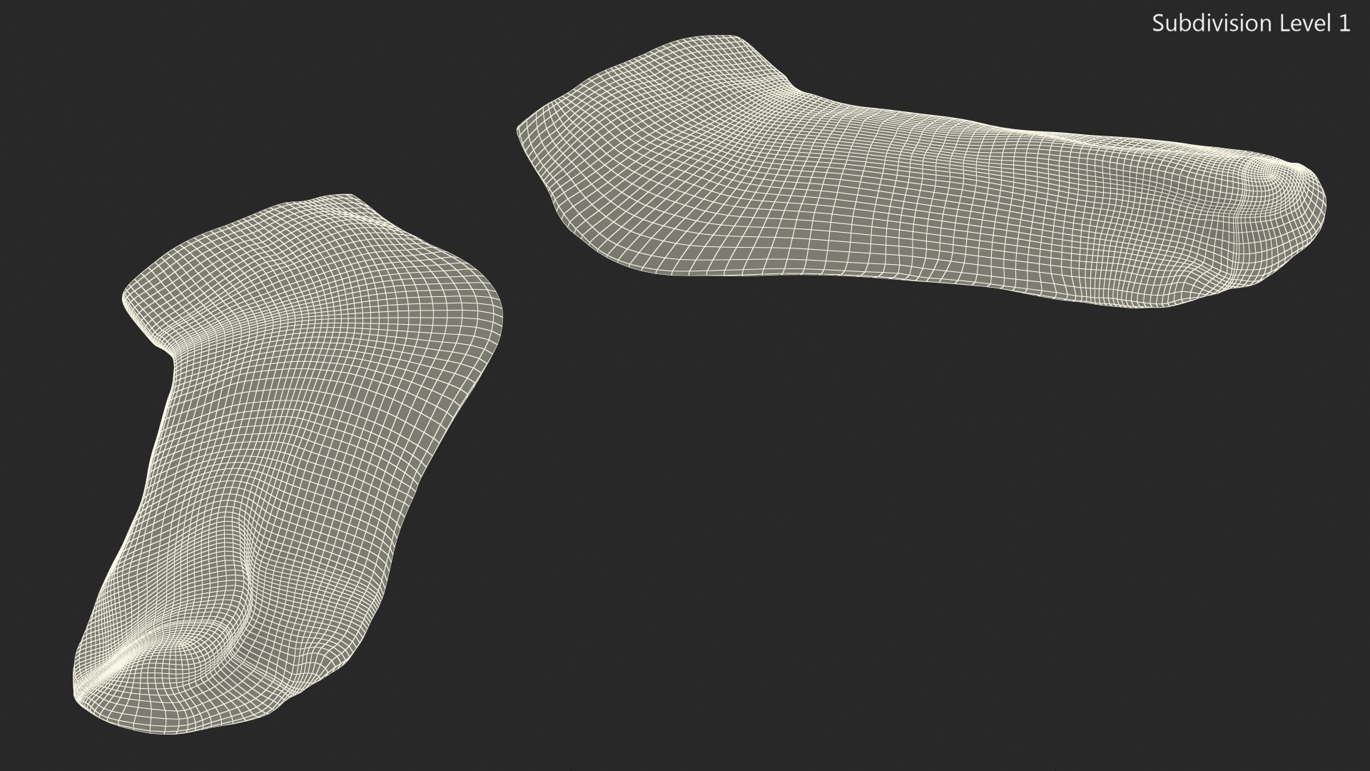 3D model Socks Nike Blue Idle