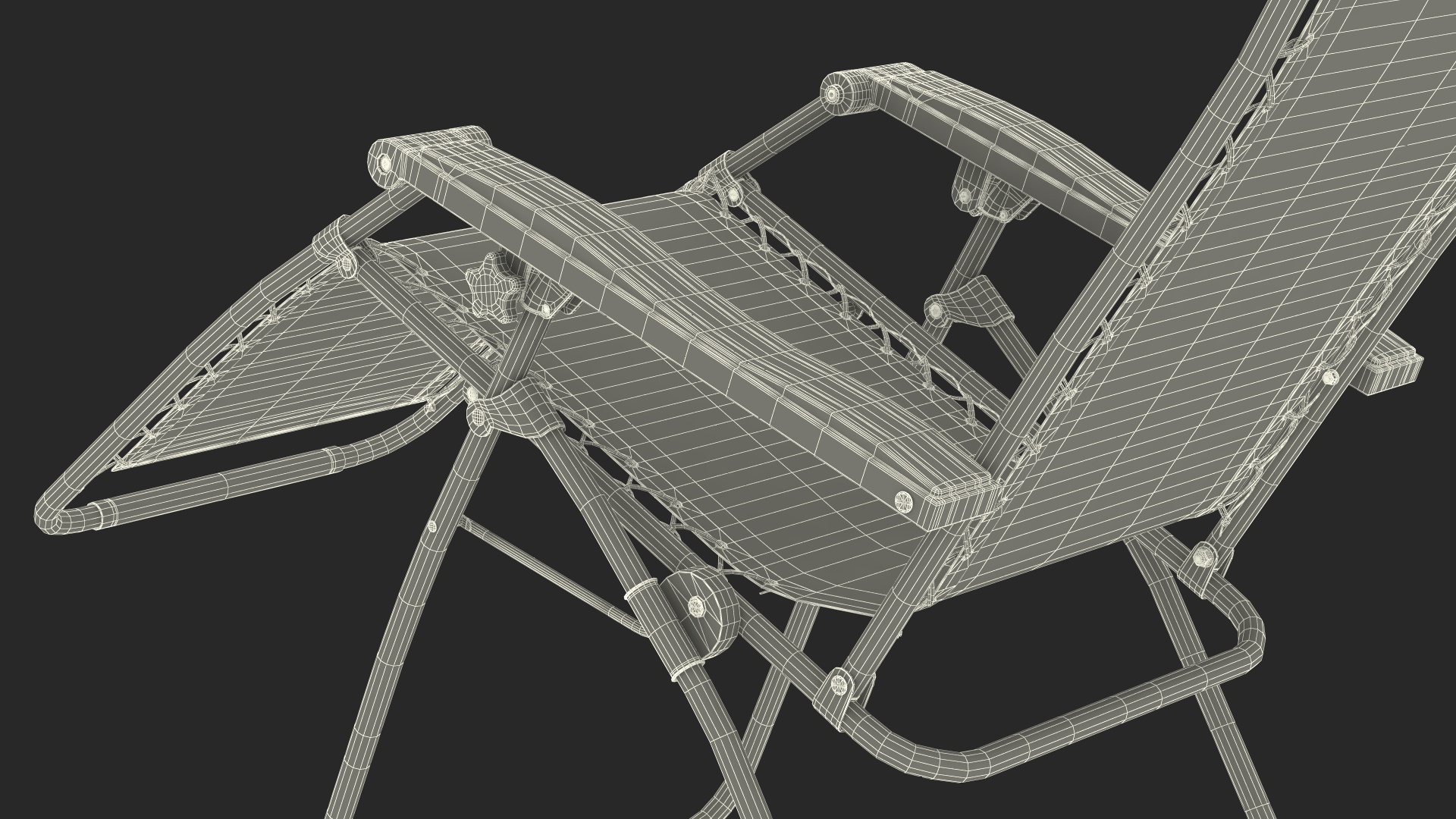 3D Folding Lounge Chair Beige