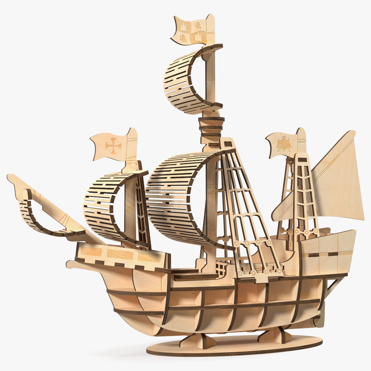 Wooden Puzzle Ship, view 3