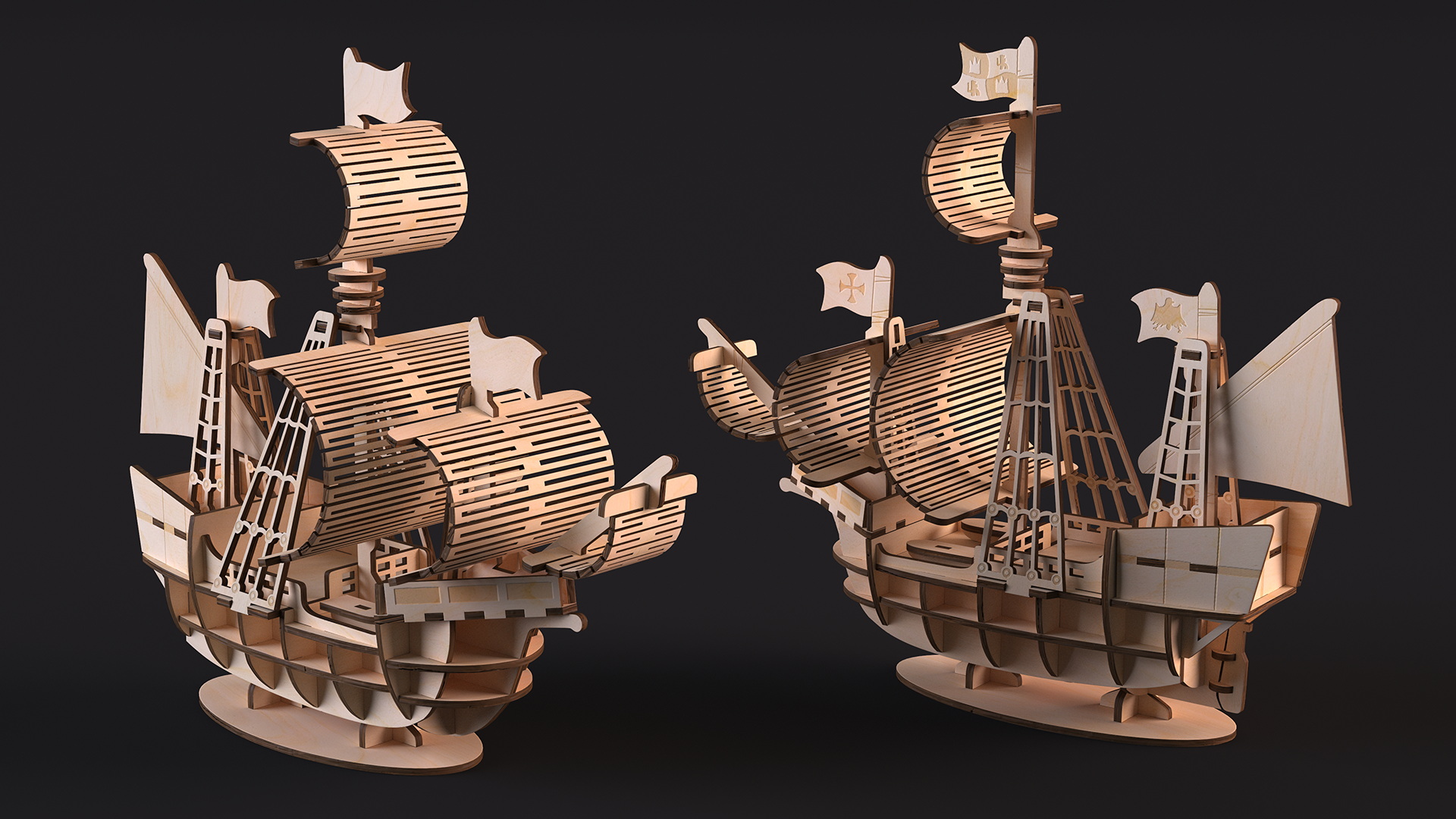 3D Wooden 3D Puzzle Ship