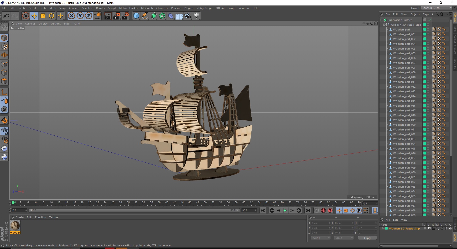 3D Wooden 3D Puzzle Ship