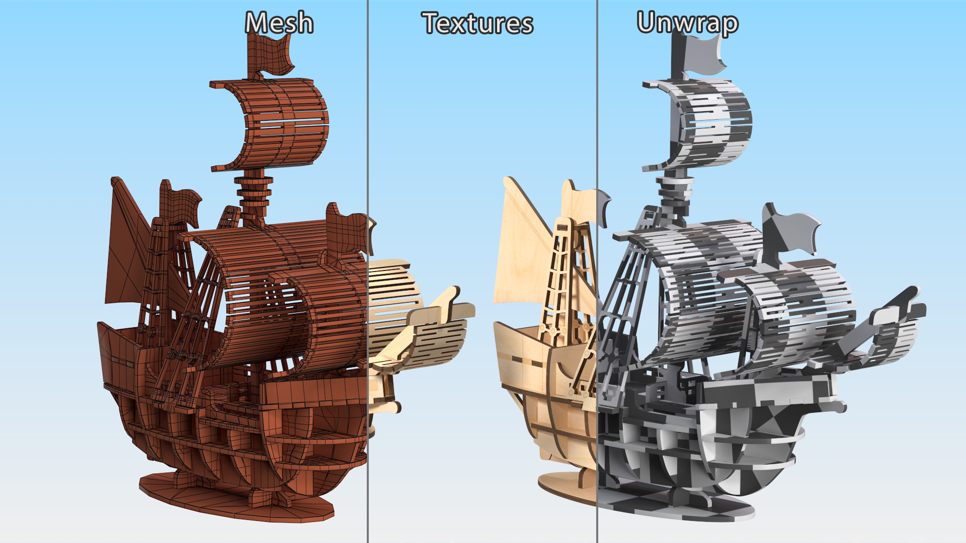 3D Wooden 3D Puzzle Ship