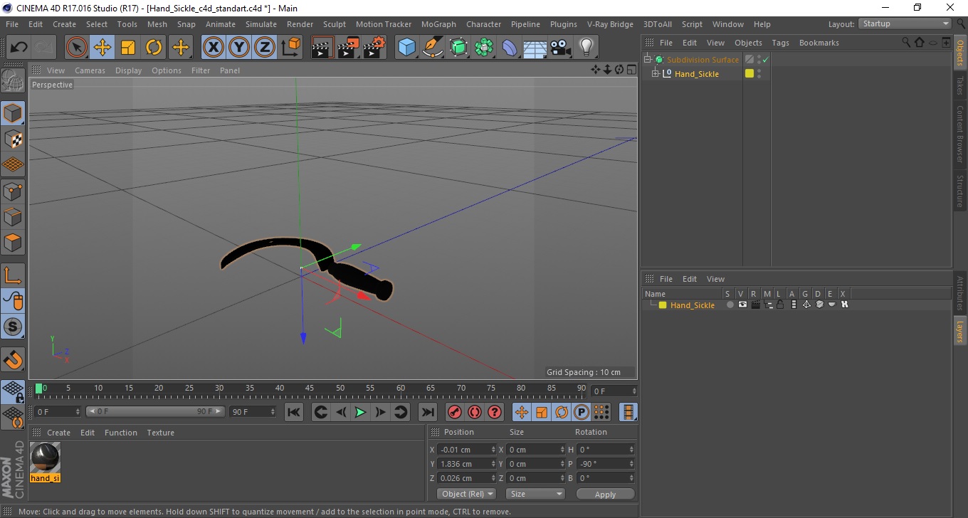 3D Hand Sickle