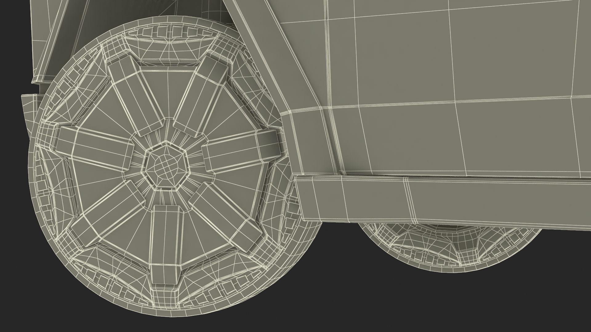 Futuristic Electric Truck Tesla 2024 Silver Lights On Rigged for Maya 3D model